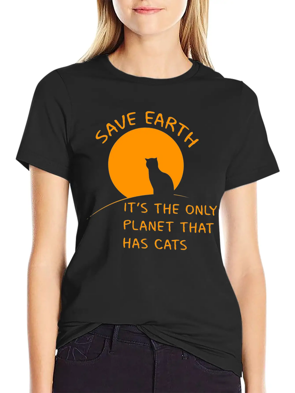 Earth Planet Cats Gift Ecology Climate Change Classic Cotton Tee – Unisex Comfort For Any Season