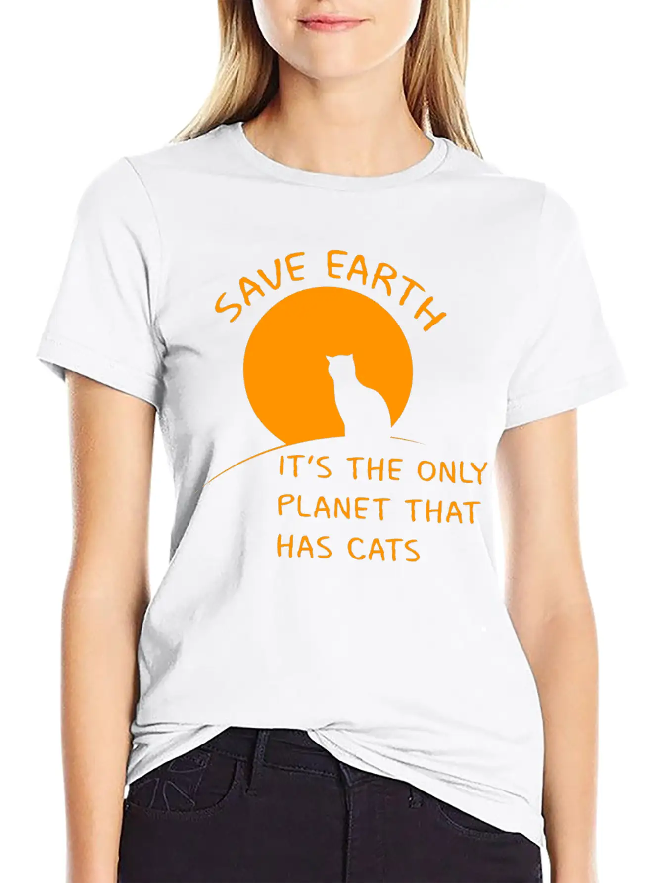 Earth Planet Cats Gift Ecology Climate Change Classic Cotton Tee – Unisex Comfort For Any Season