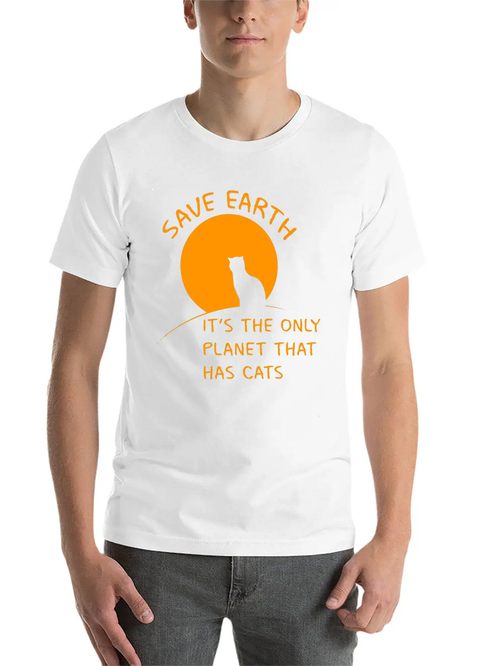 Earth Planet Cats Gift Ecology Climate Change Classic Cotton Tee – Unisex Comfort For Any Season