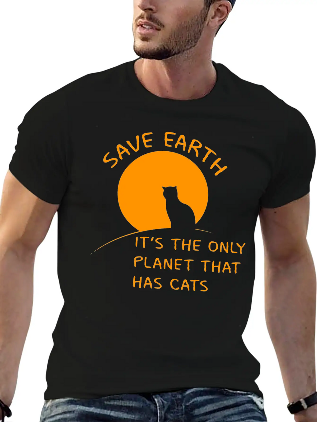 Earth Planet Cats Gift Ecology Climate Change Classic Cotton Tee – Unisex Comfort For Any Season