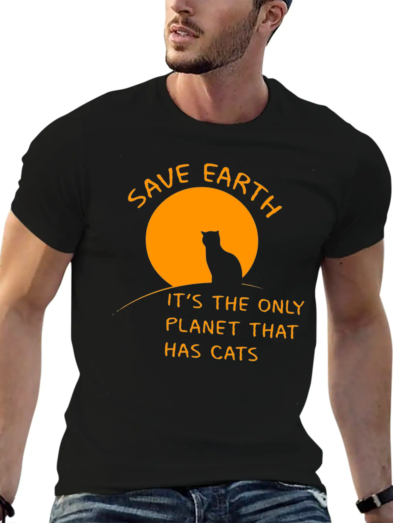 Earth Planet Cats Gift Ecology Climate Change Classic Cotton Tee – Unisex Comfort For Any Season