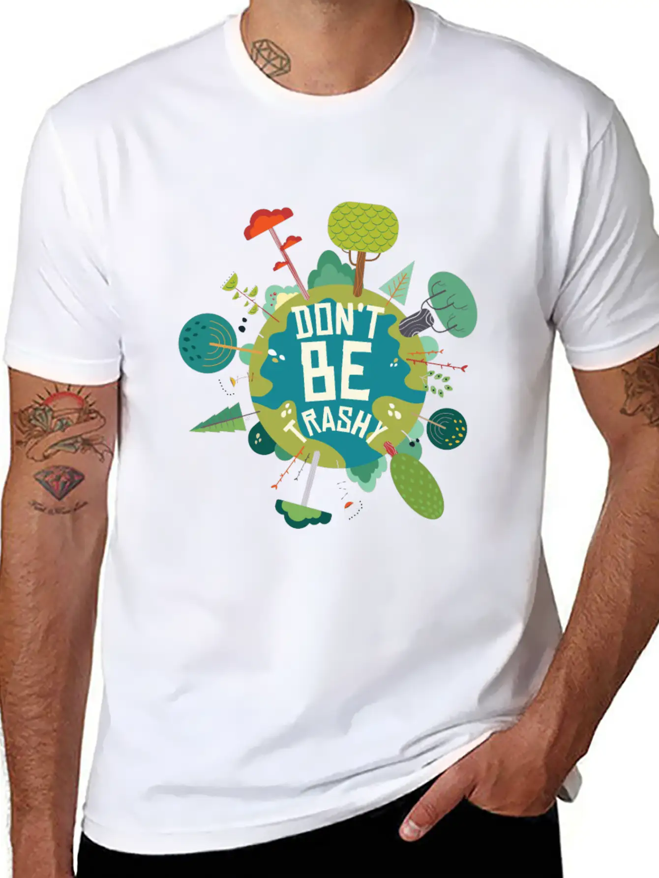 Earth’s Care Tee - Don’t Be Trashy, Save It Stylish Everyday T-Shirt – Unisex Basic Cotton Tee