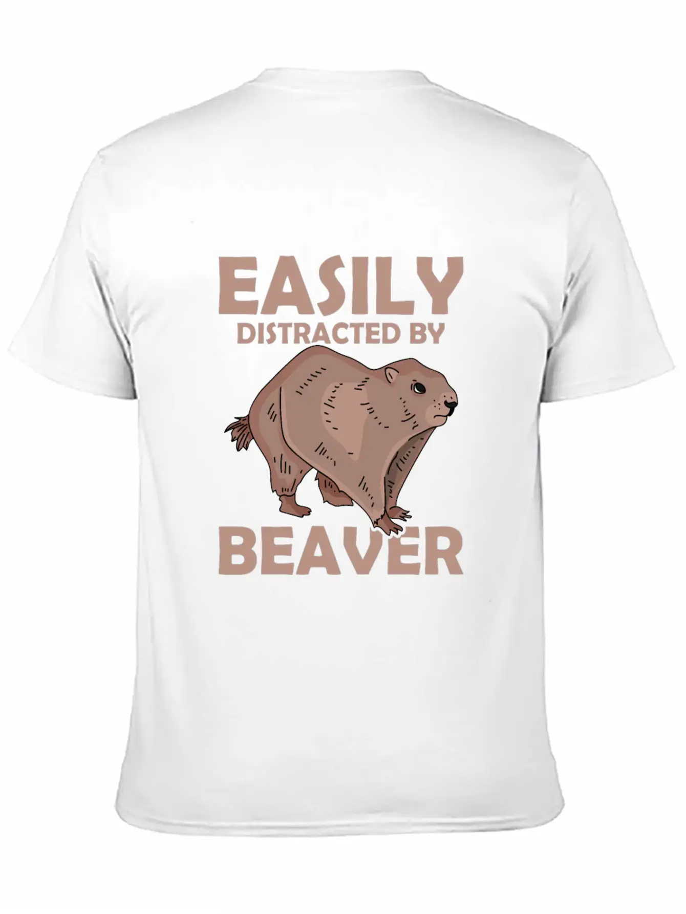 Easily Distracted By Beaver Rodent Animal Basic Graphic T-Shirt – Daily Comfort In Soft Cotton