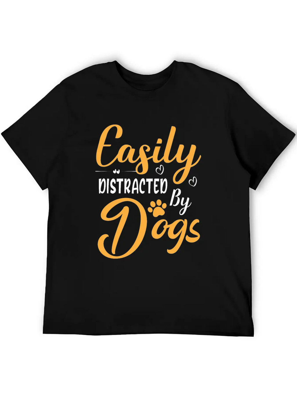 Easily Distracted By Dogs Breathable Graphic T-Shirt – Perfect For Casual Days