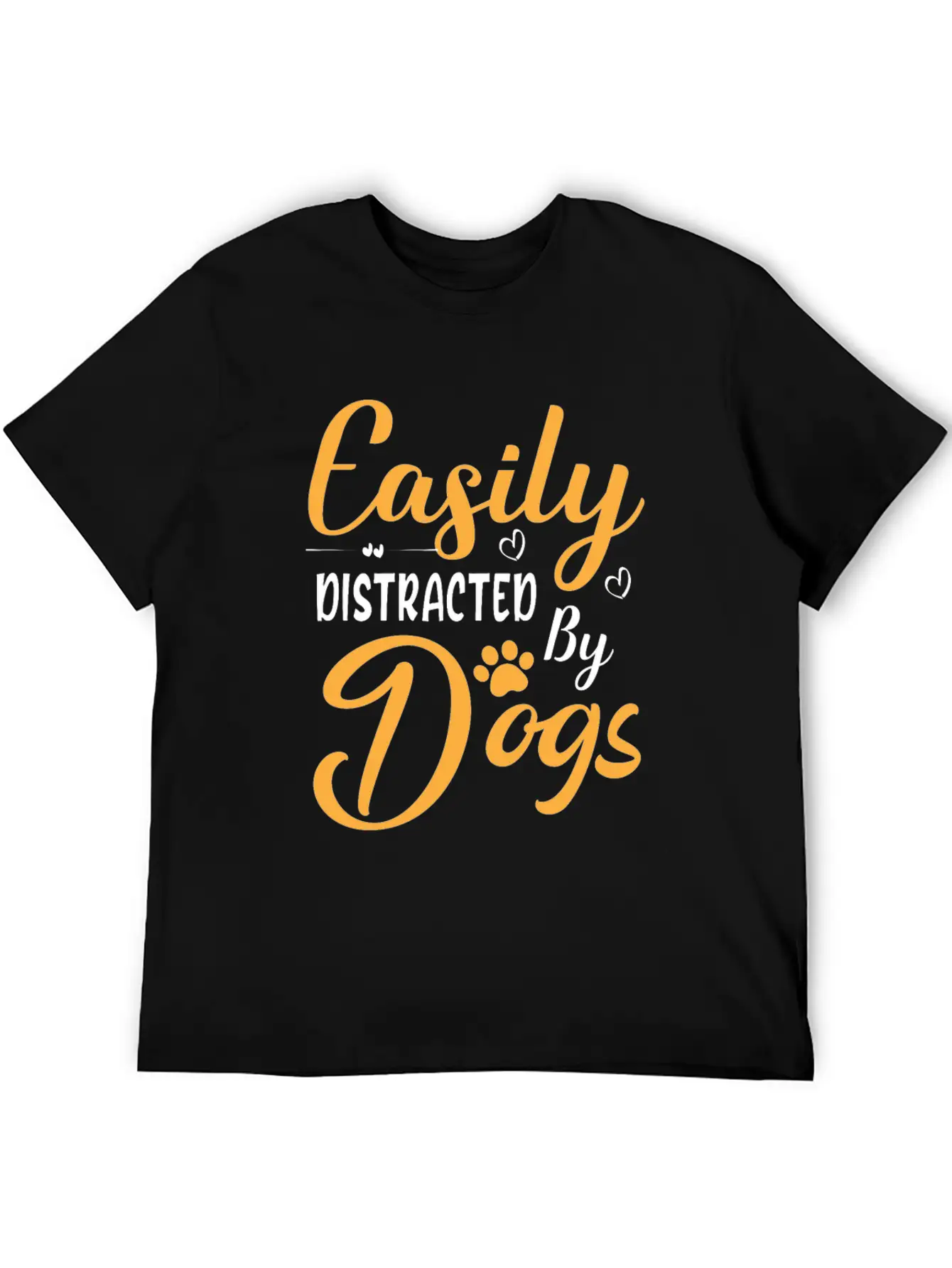 Easily Distracted By Dogs Breathable Graphic T-Shirt – Perfect For Casual Days