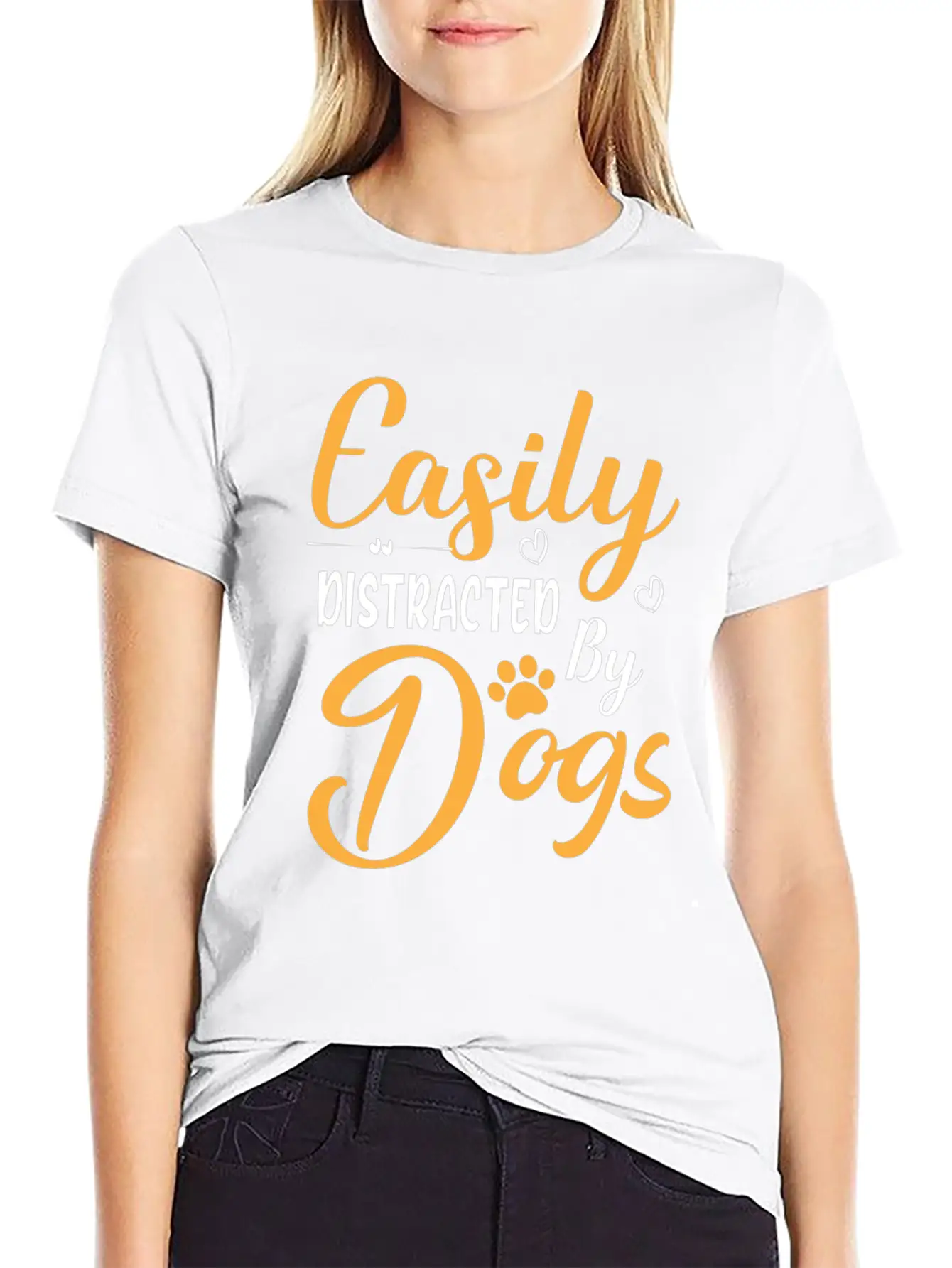 Easily Distracted By Dogs Breathable Graphic T-Shirt – Perfect For Casual Days