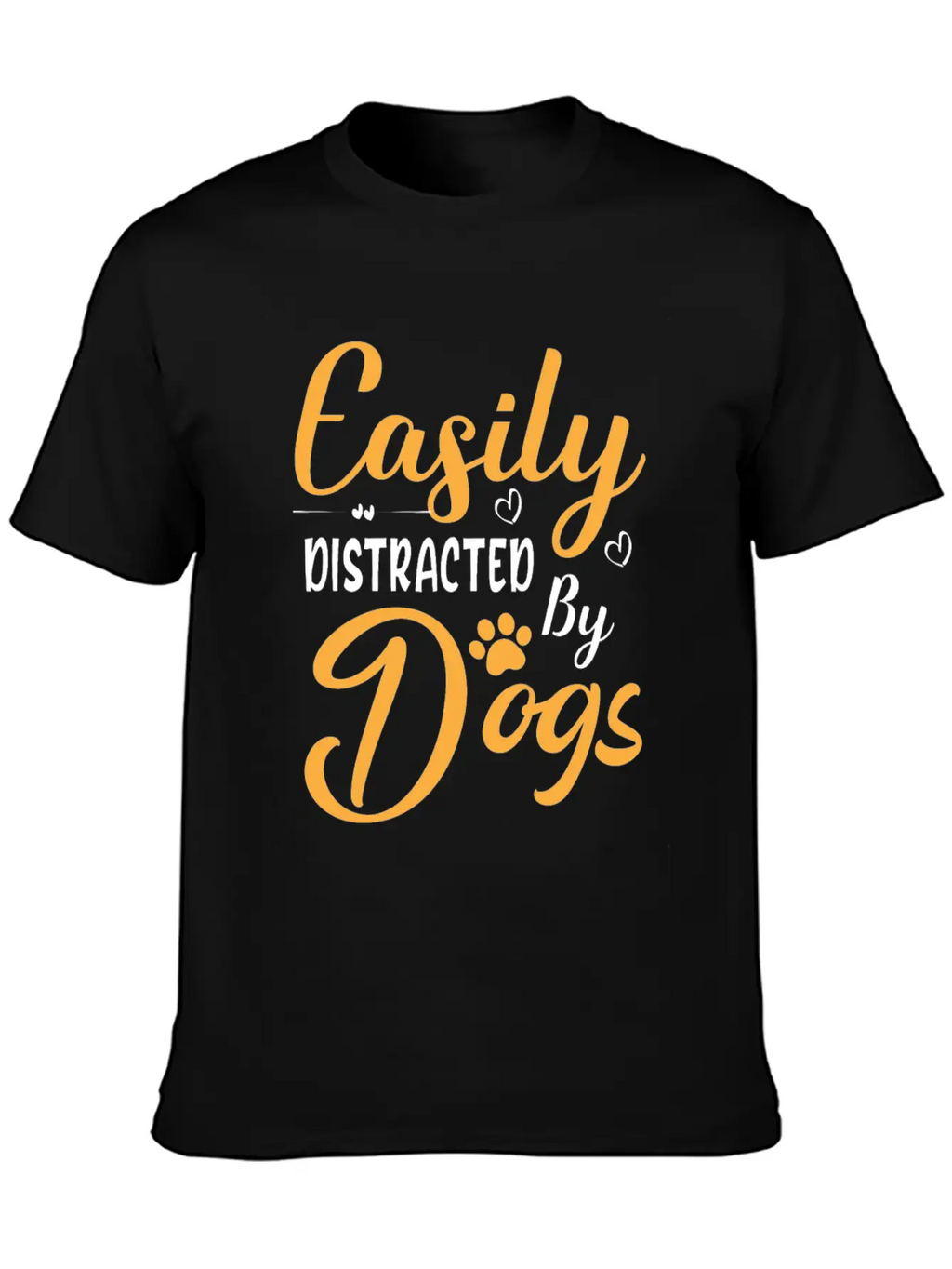 Easily Distracted By Dogs Breathable Graphic T-Shirt – Perfect For Casual Days