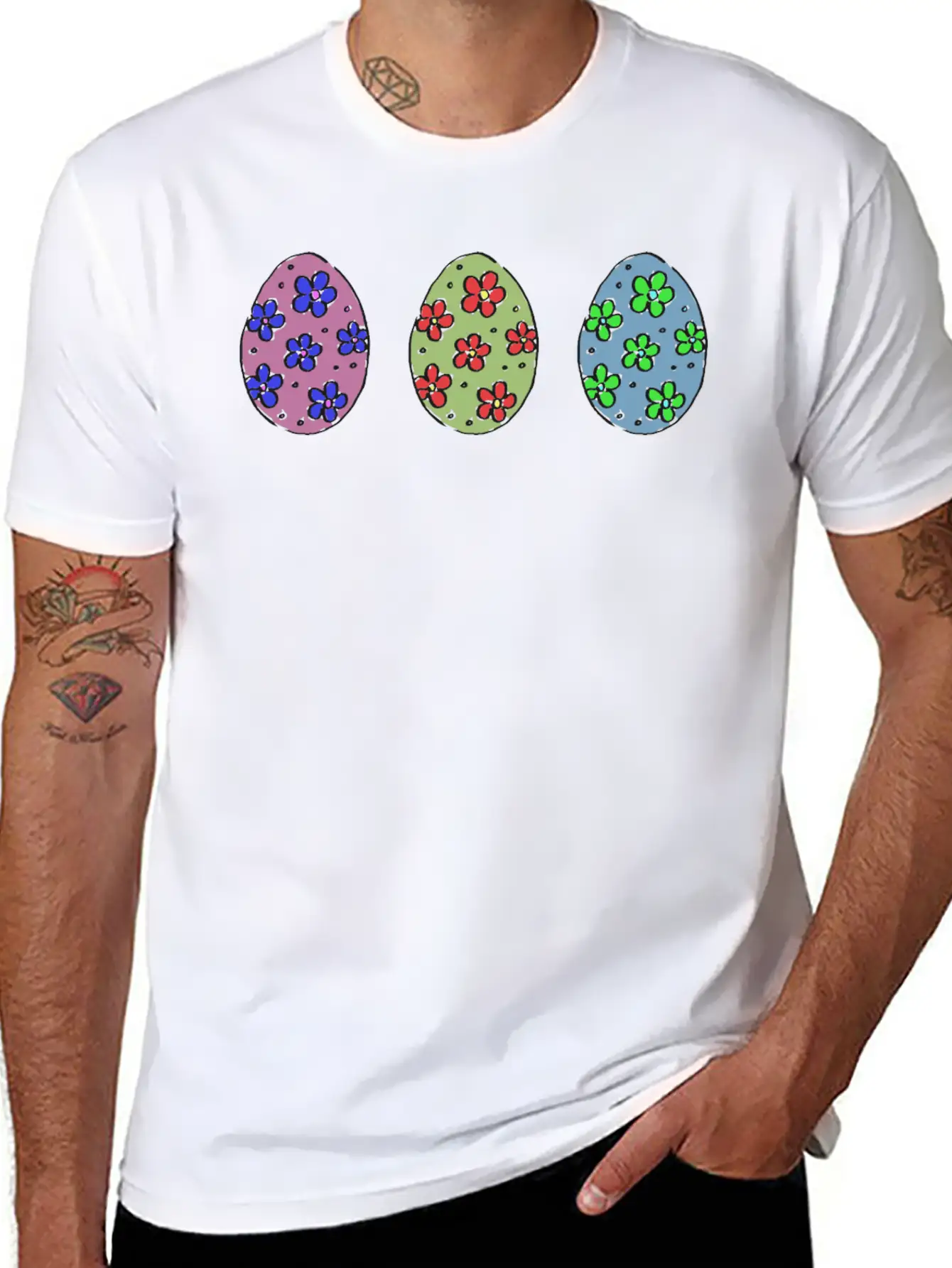 Easter Eggs 5 Basic Graphic T-Shirt – Daily Comfort In Soft Cotton