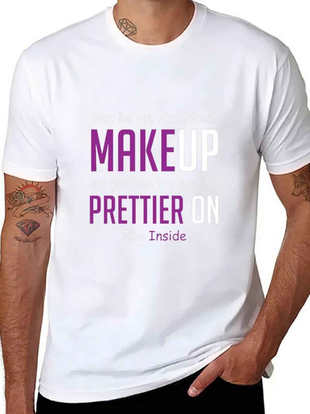 Eat Makeup Sarcastic Boyfriend Gift Unisex Casual T-Shirt – Clean Design For Daily Comfort