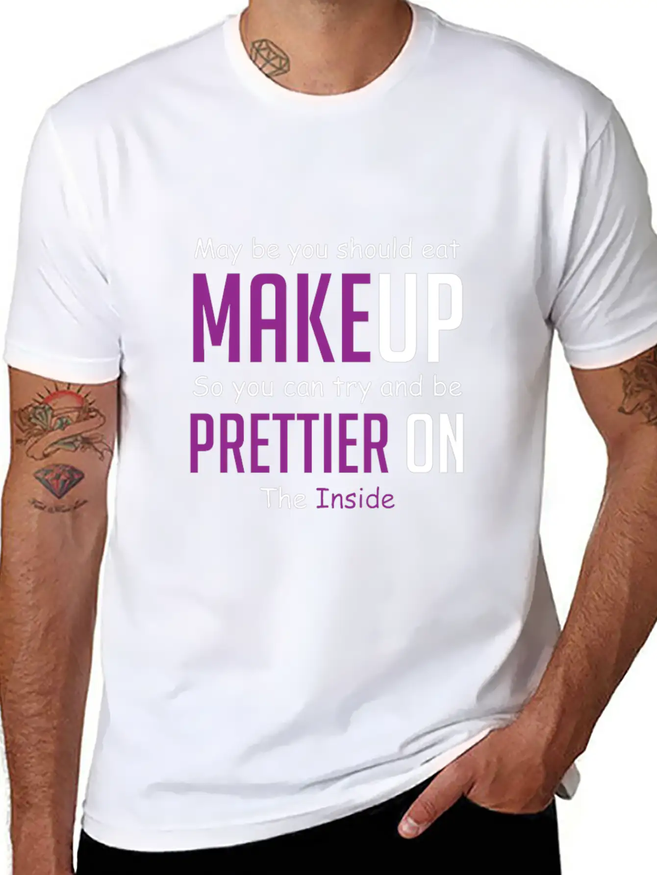 Eat Makeup Sarcastic Boyfriend Gift Unisex Casual T-Shirt – Clean Design For Daily Comfort