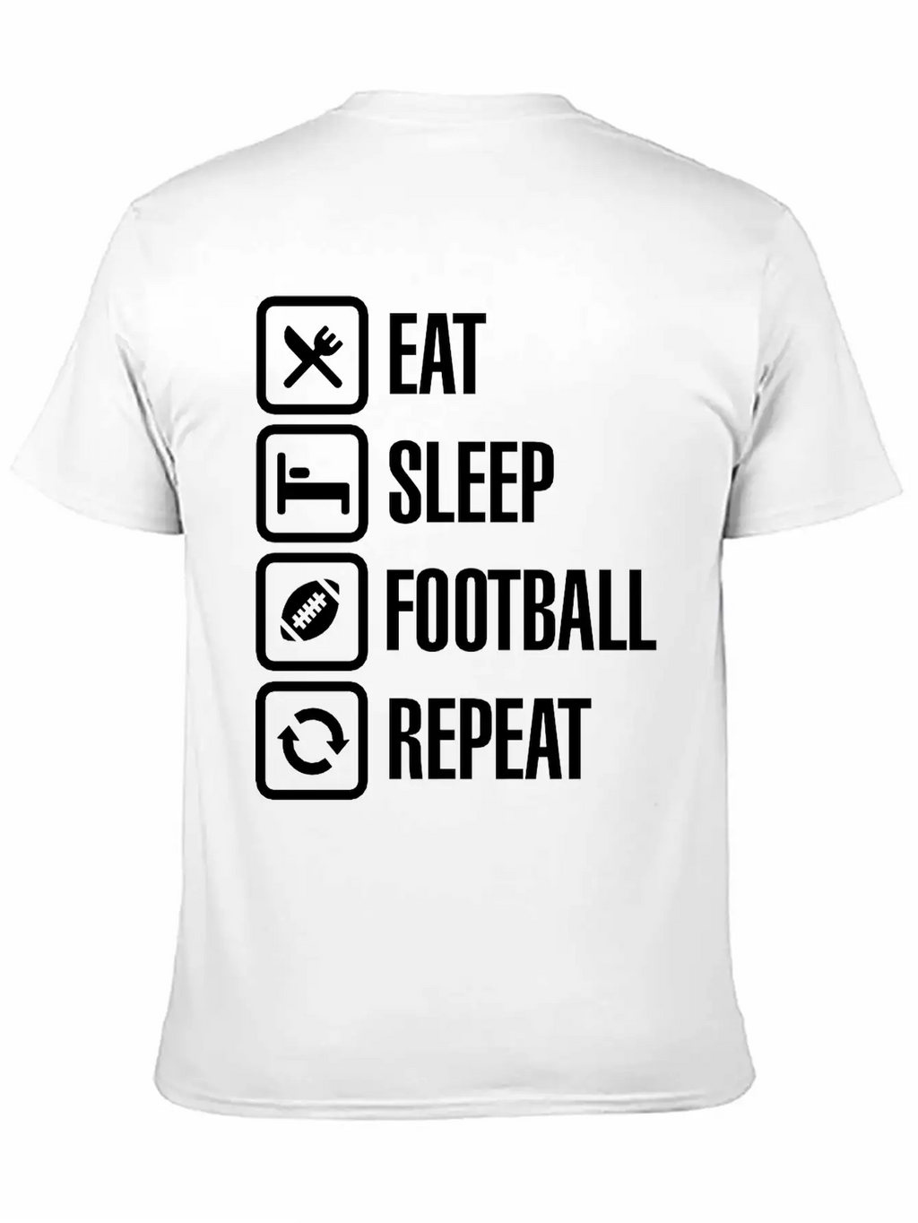 Eat Sleep American Football Repeat Breathable Graphic T-Shirt – Perfect For Casual Days