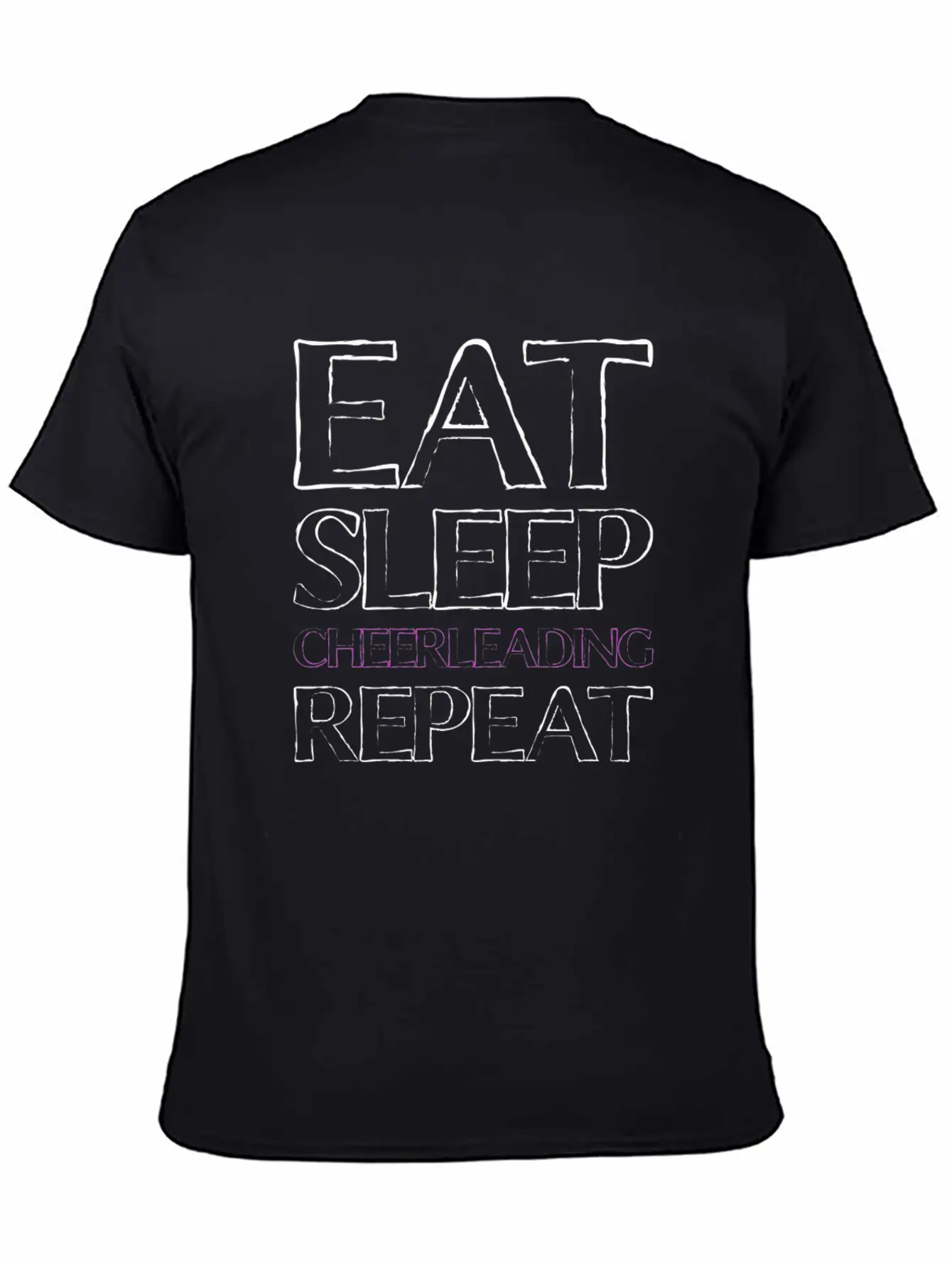 Eat Sleep Cheerleading Basic Graphic T-Shirt – Daily Comfort In Soft Cotton