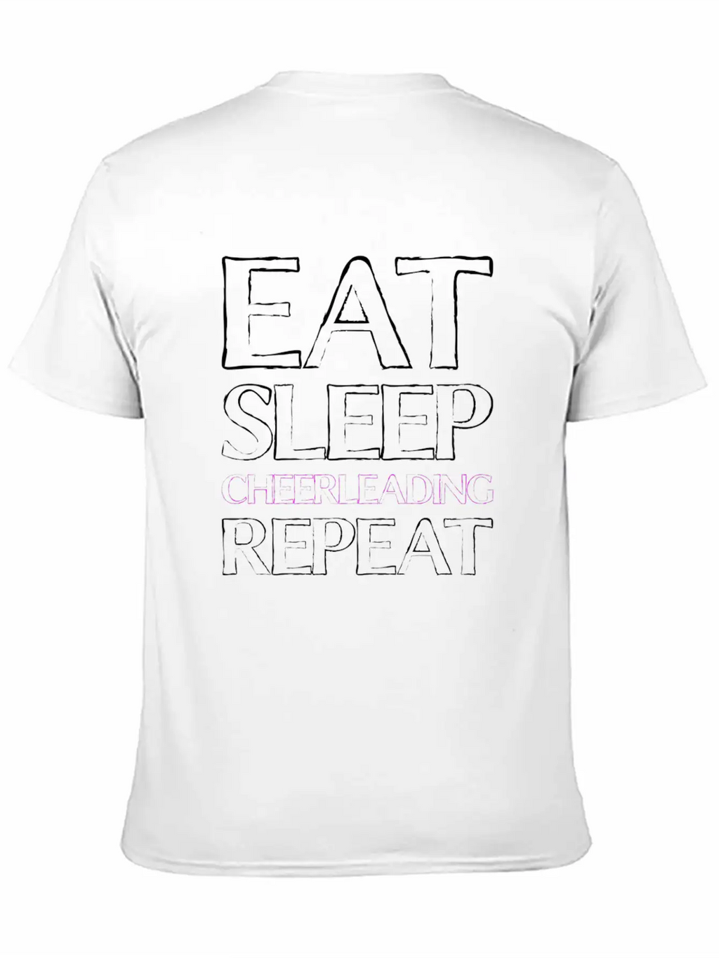 Eat Sleep Cheerleading Basic Graphic T-Shirt – Daily Comfort In Soft Cotton