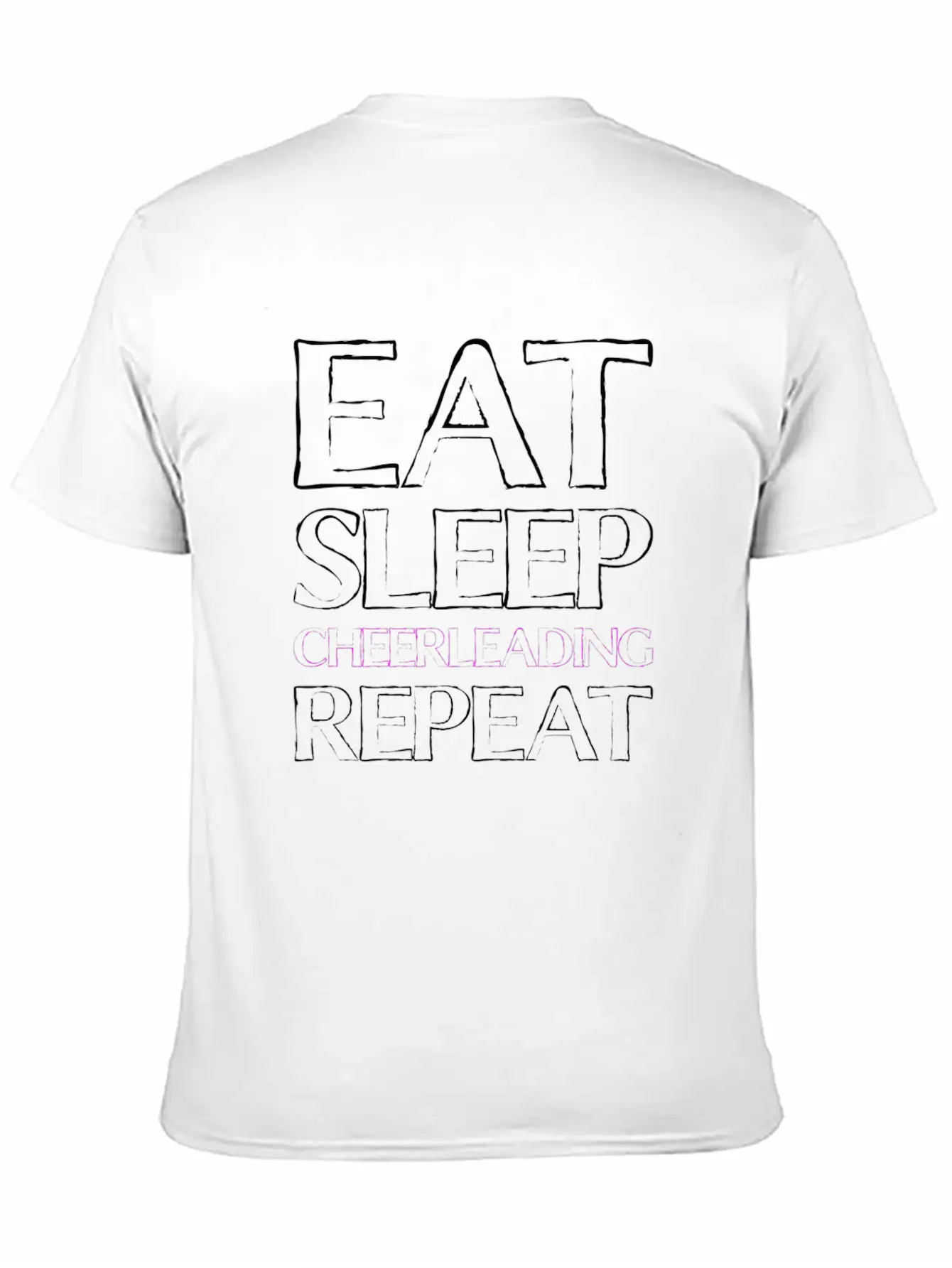Eat Sleep Cheerleading Basic Graphic T-Shirt – Daily Comfort In Soft Cotton