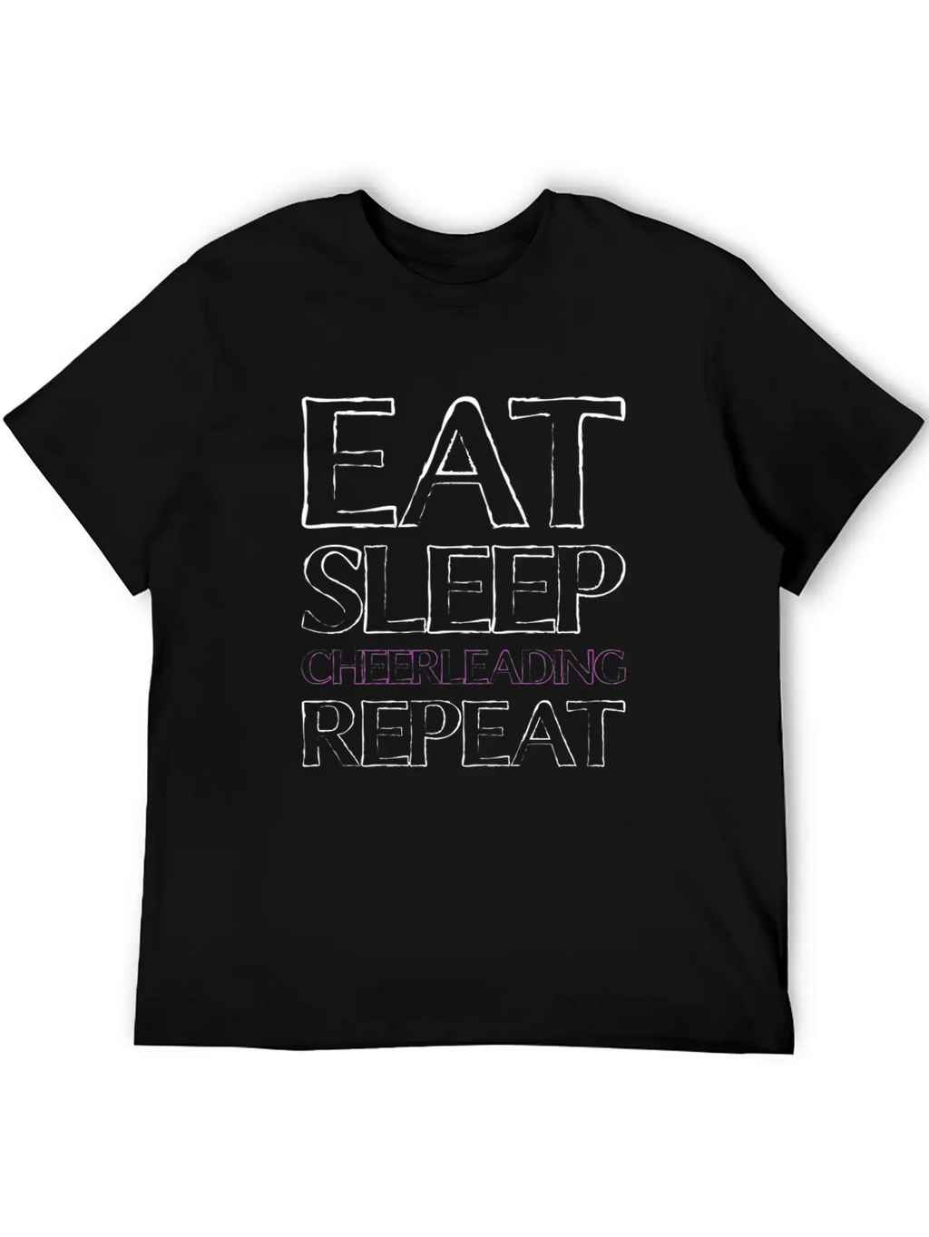 Eat Sleep Cheerleading Basic Graphic T-Shirt – Daily Comfort In Soft Cotton