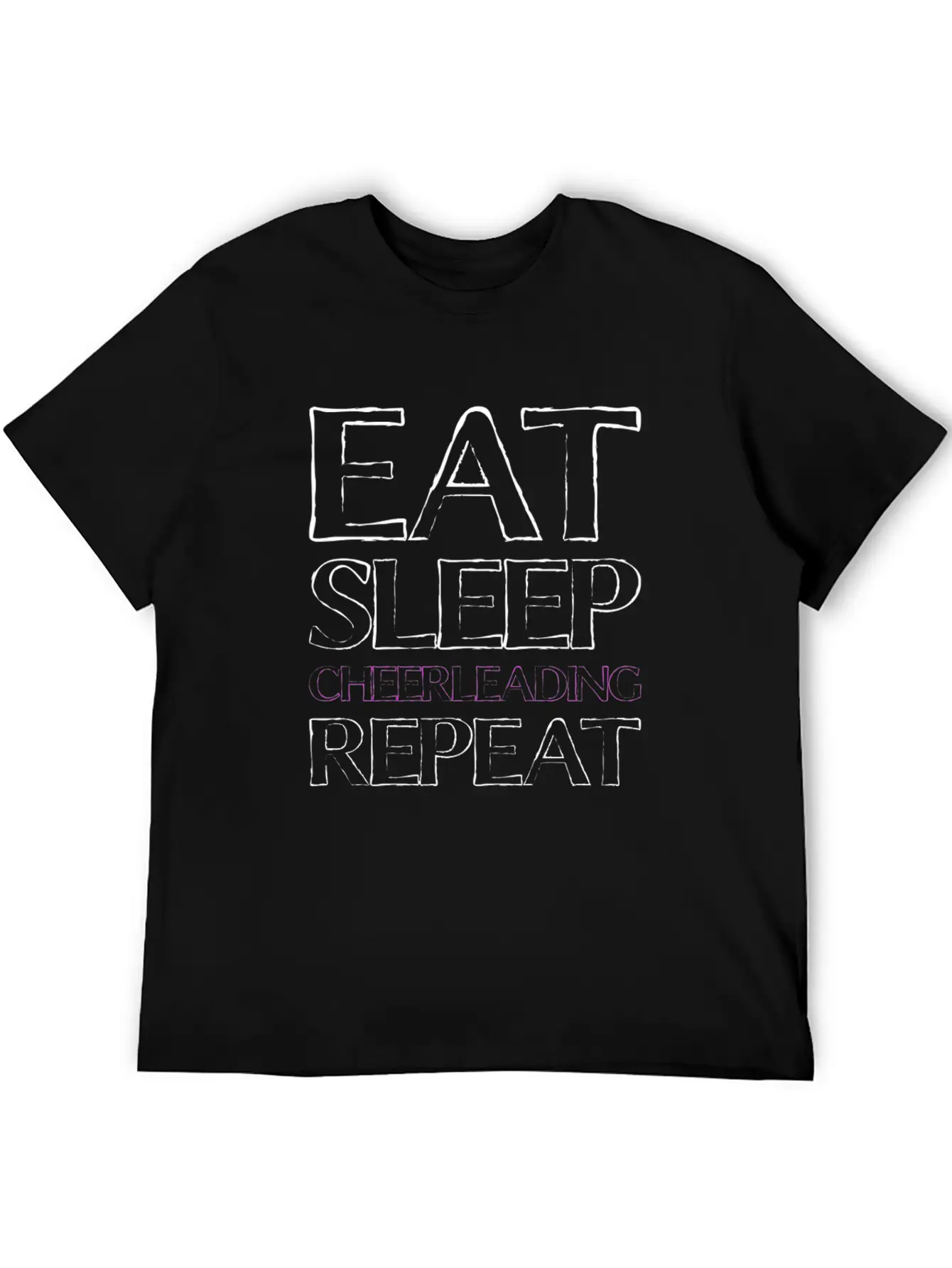Eat Sleep Cheerleading Basic Graphic T-Shirt – Daily Comfort In Soft Cotton