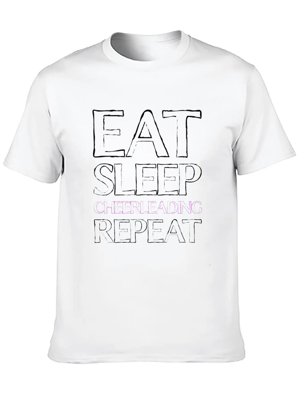Eat Sleep Cheerleading Basic Graphic T-Shirt – Daily Comfort In Soft Cotton