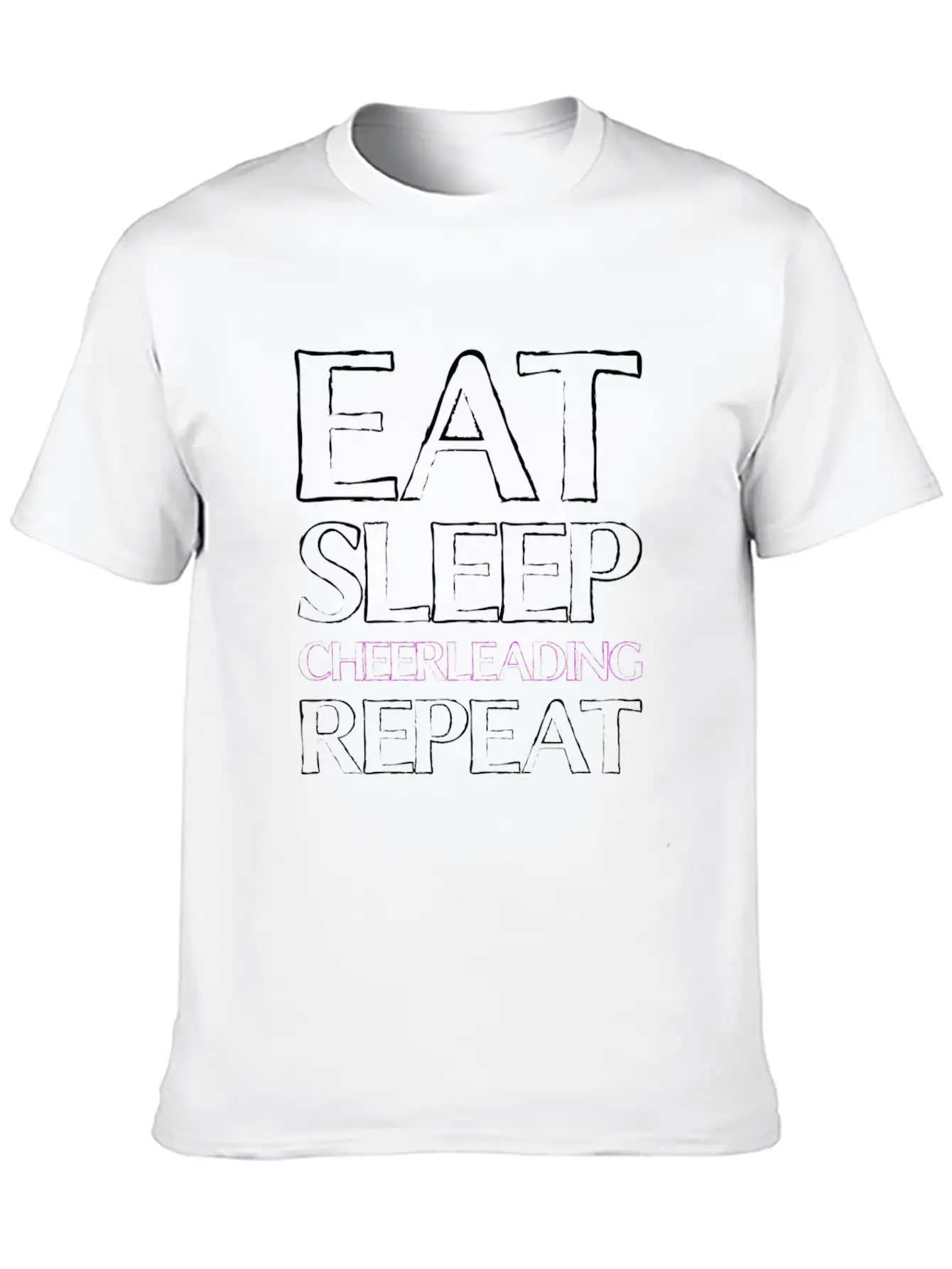 Eat Sleep Cheerleading Basic Graphic T-Shirt – Daily Comfort In Soft Cotton