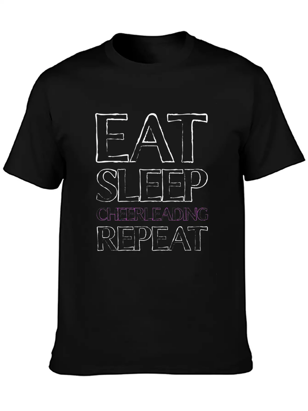 Eat Sleep Cheerleading Basic Graphic T-Shirt – Daily Comfort In Soft Cotton