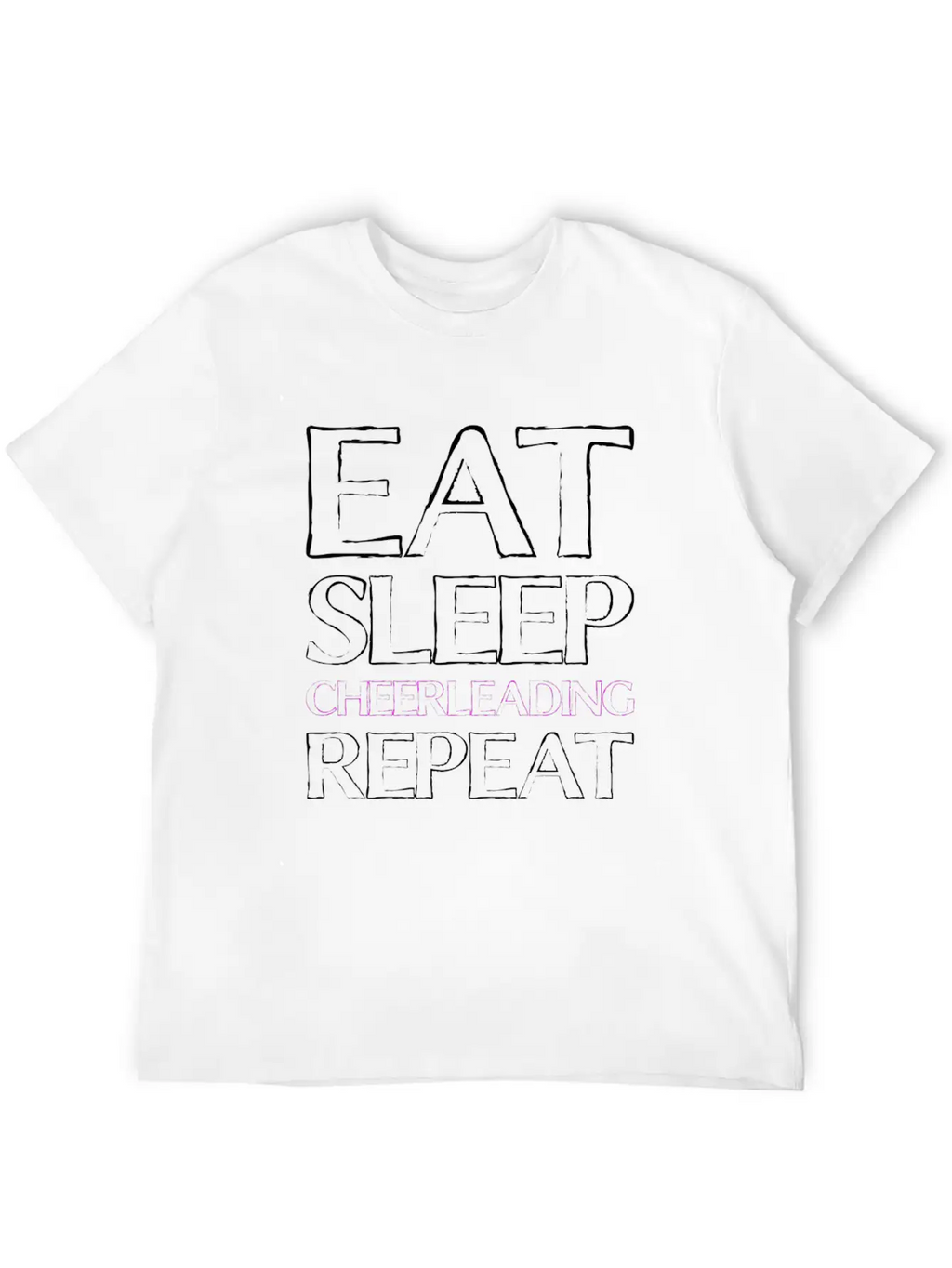 Eat Sleep Cheerleading Basic Graphic T-Shirt – Daily Comfort In Soft Cotton