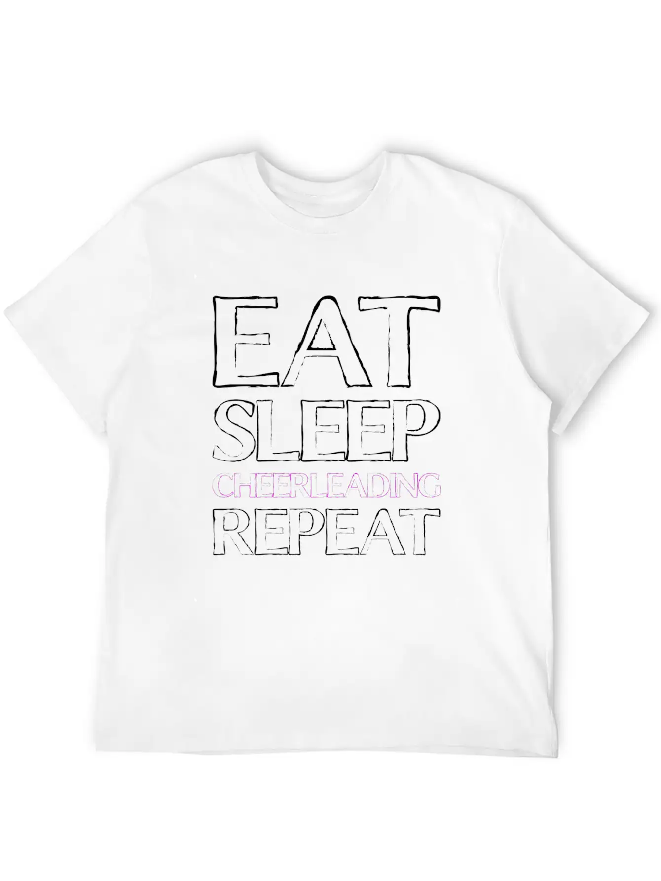 Eat Sleep Cheerleading Basic Graphic T-Shirt – Daily Comfort In Soft Cotton