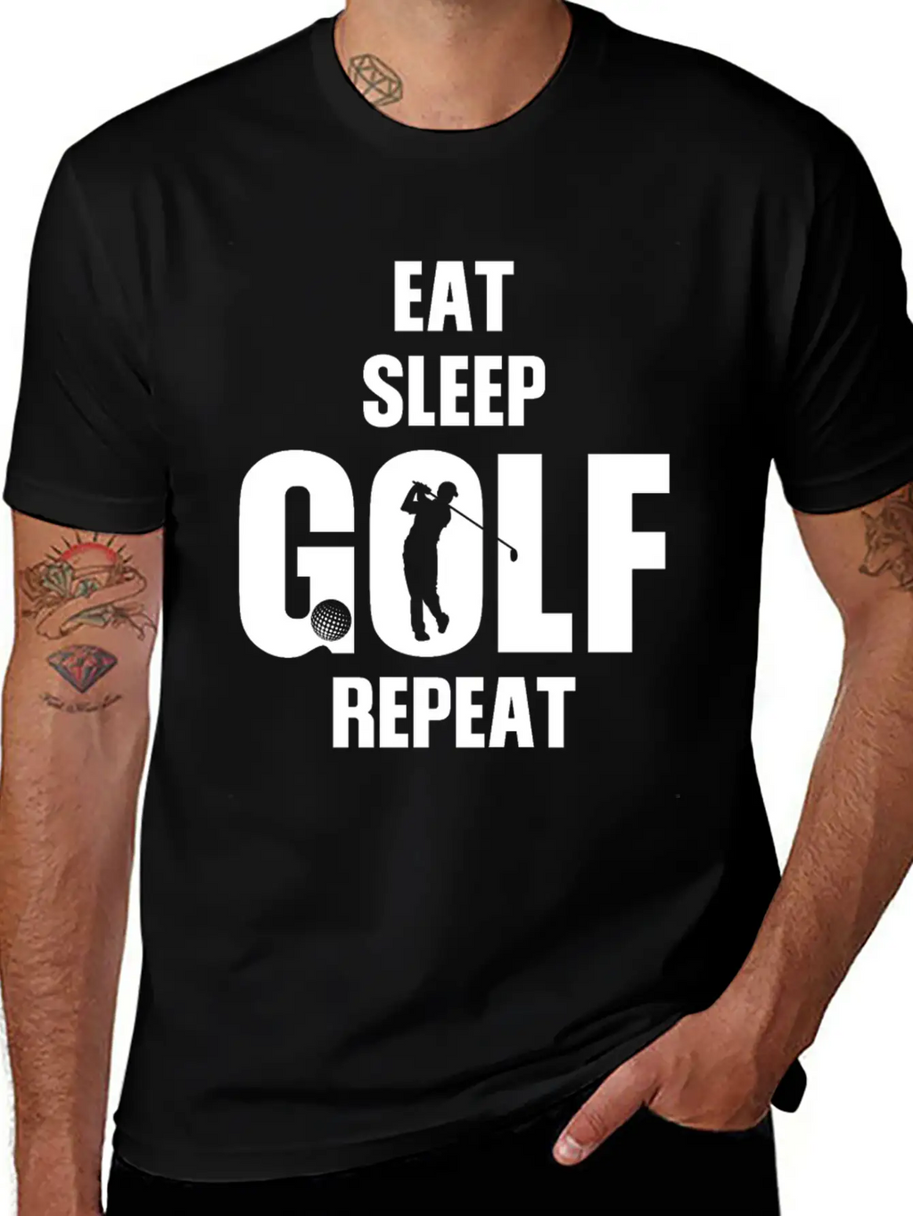 Eat Sleep Golf Repeat T Shirt Classic Cotton Tee – Unisex Comfort For Any Season