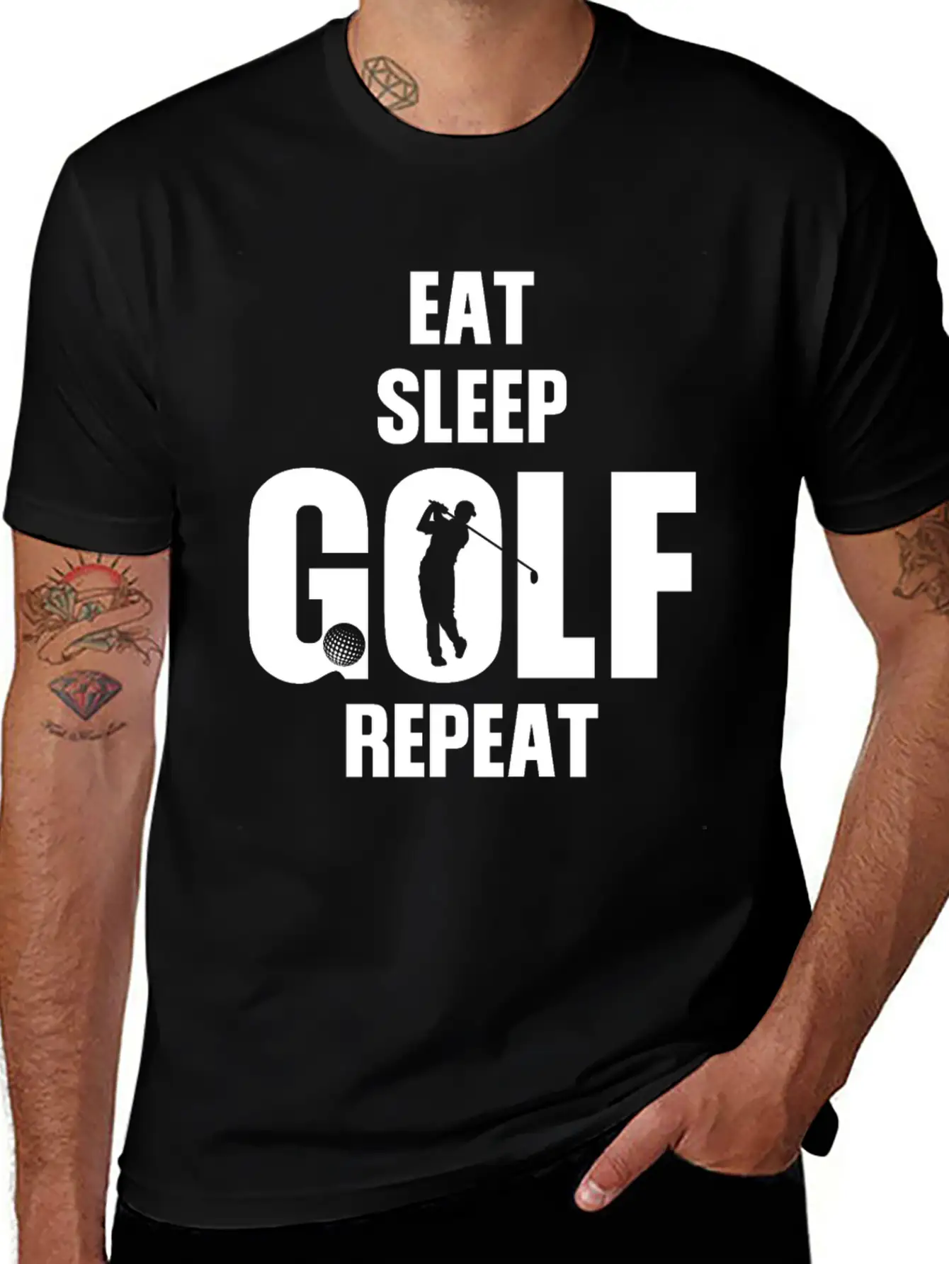 Eat Sleep Golf Repeat T Shirt Classic Cotton Tee – Unisex Comfort For Any Season