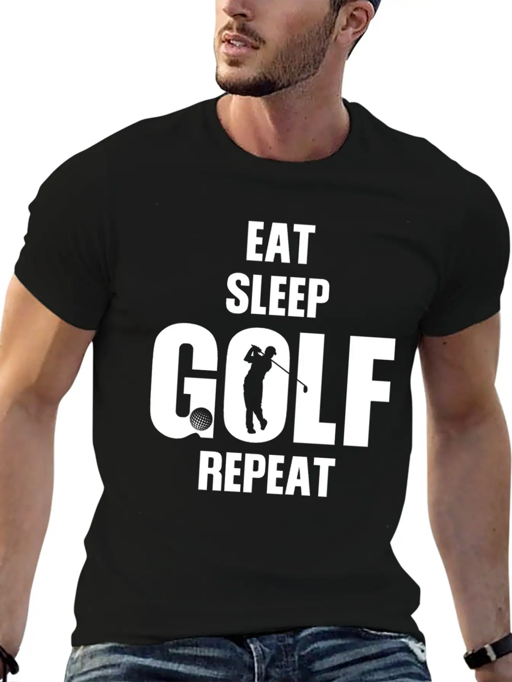 Eat Sleep Golf Repeat T Shirt Classic Cotton Tee – Unisex Comfort For Any Season
