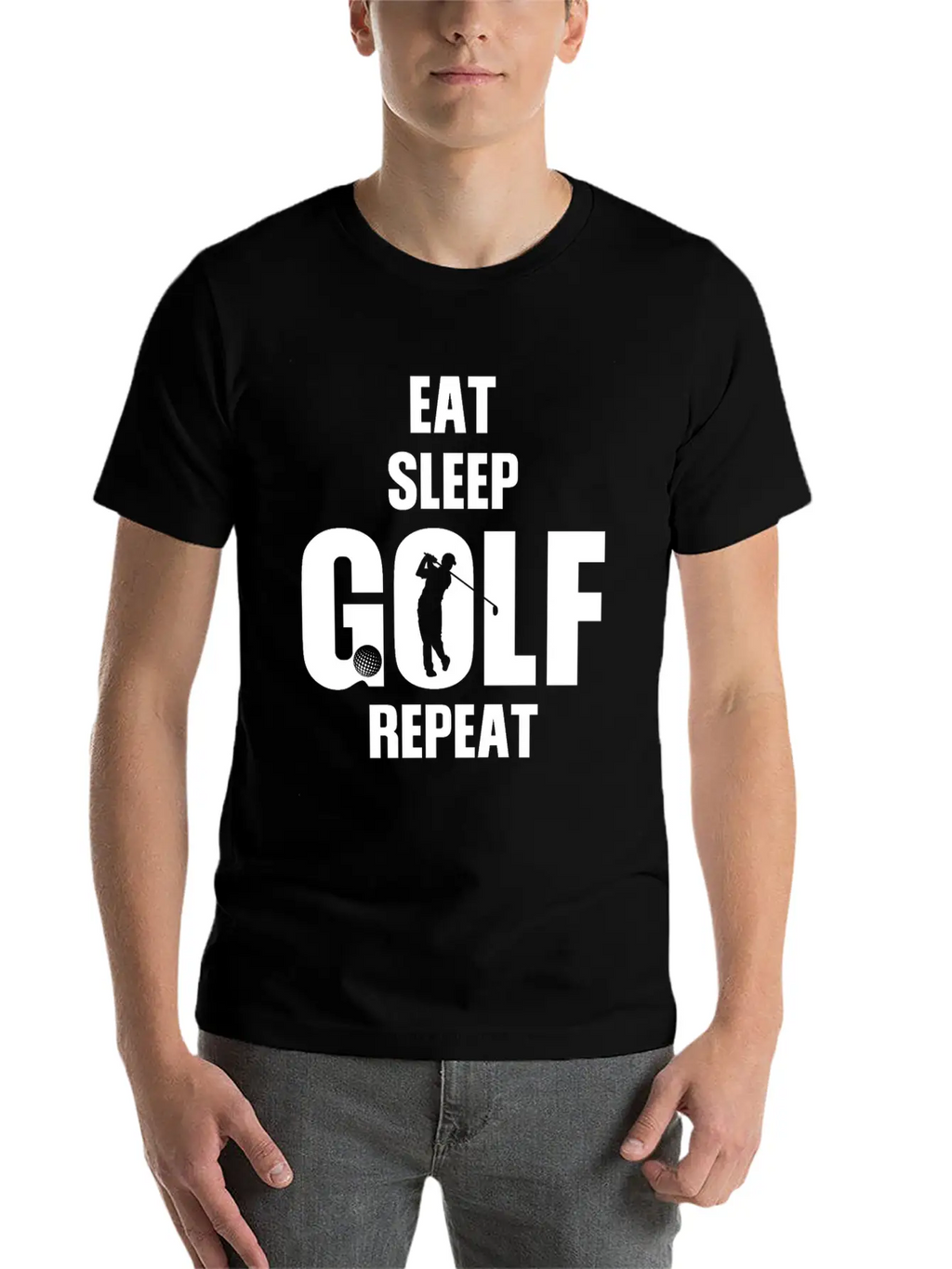 Eat Sleep Golf Repeat T Shirt Classic Cotton Tee – Unisex Comfort For Any Season