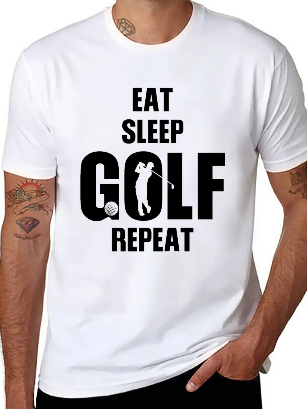 Eat Sleep Golf Repeat T Shirt Classic Cotton Tee – Unisex Comfort For Any Season