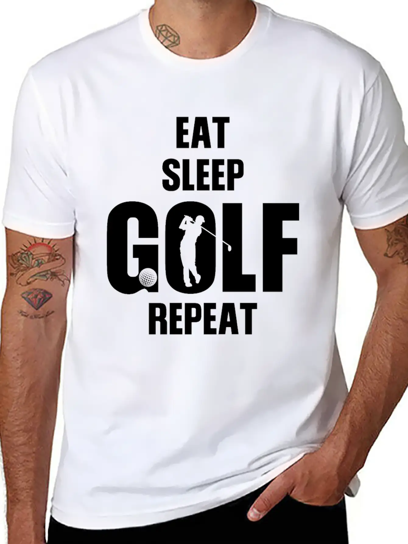 Eat Sleep Golf Repeat T Shirt Classic Cotton Tee – Unisex Comfort For Any Season