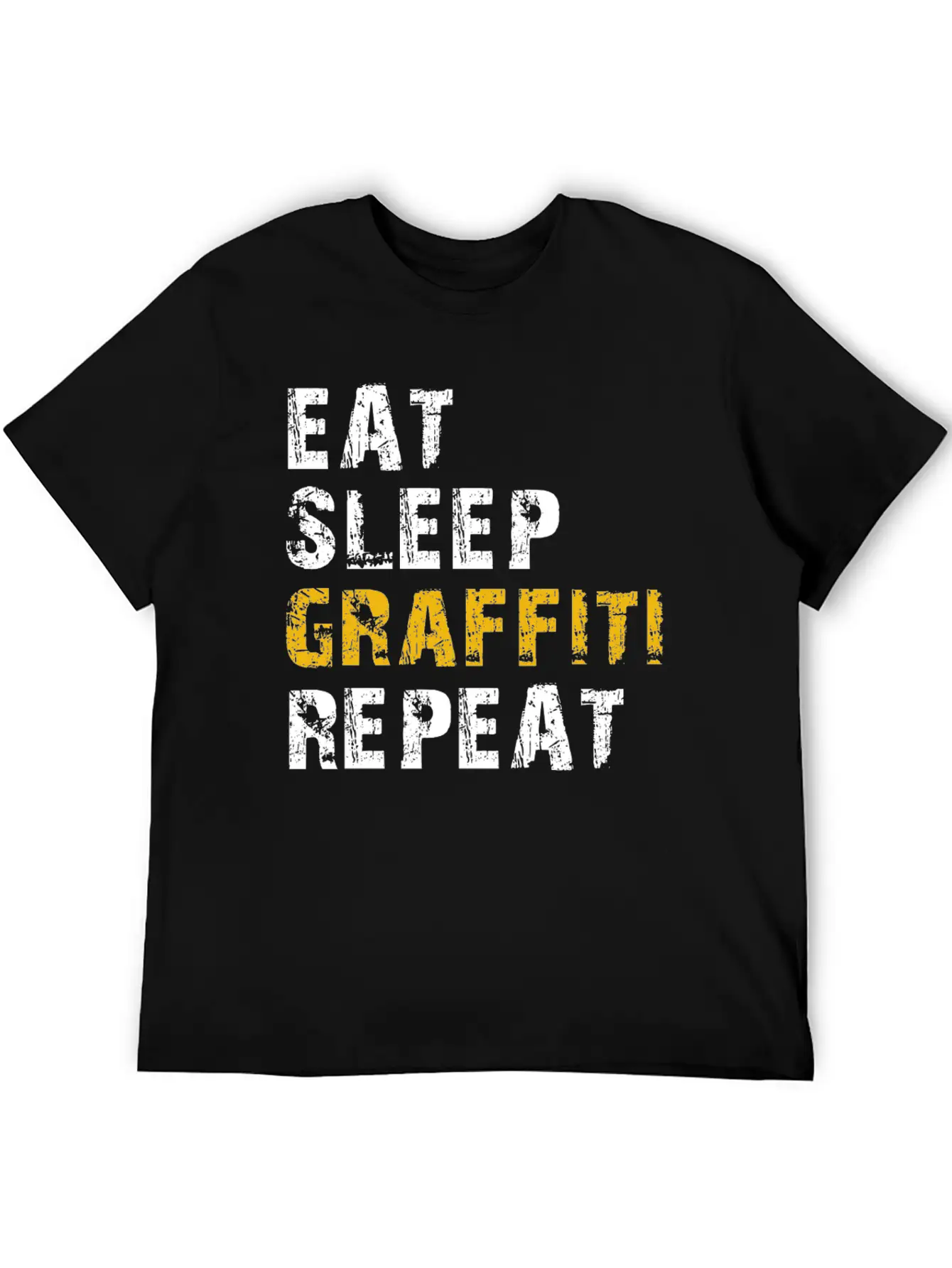 Eat Sleep Graffiti Basic Graphic T-Shirt – Daily Comfort In Soft Cotton