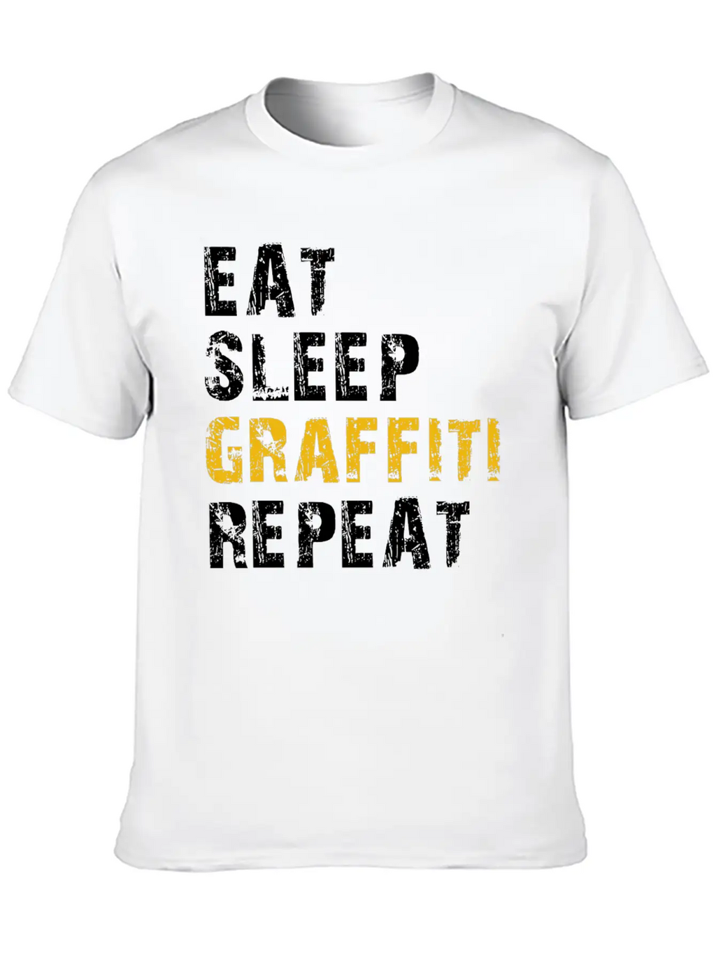 Eat Sleep Graffiti Basic Graphic T-Shirt – Daily Comfort In Soft Cotton