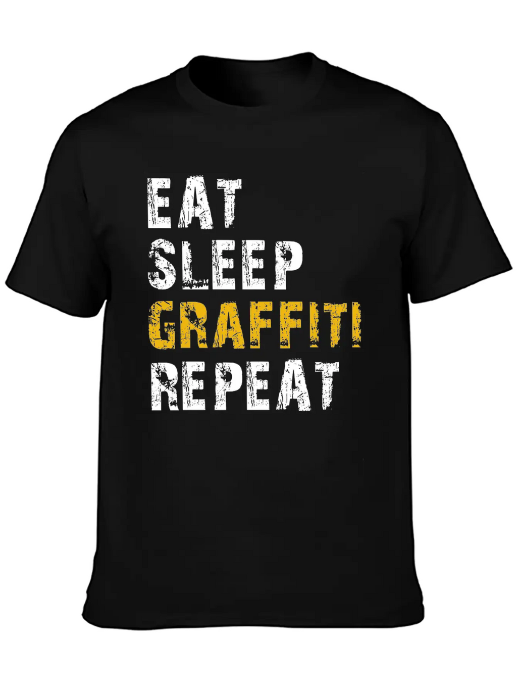 Eat Sleep Graffiti Basic Graphic T-Shirt – Daily Comfort In Soft Cotton