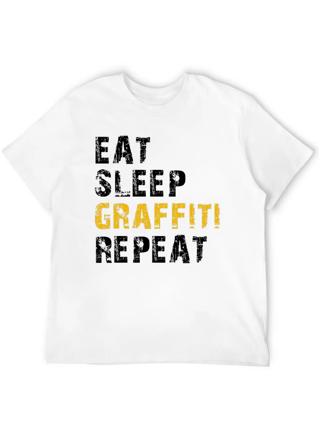 Eat Sleep Graffiti Basic Graphic T-Shirt – Daily Comfort In Soft Cotton