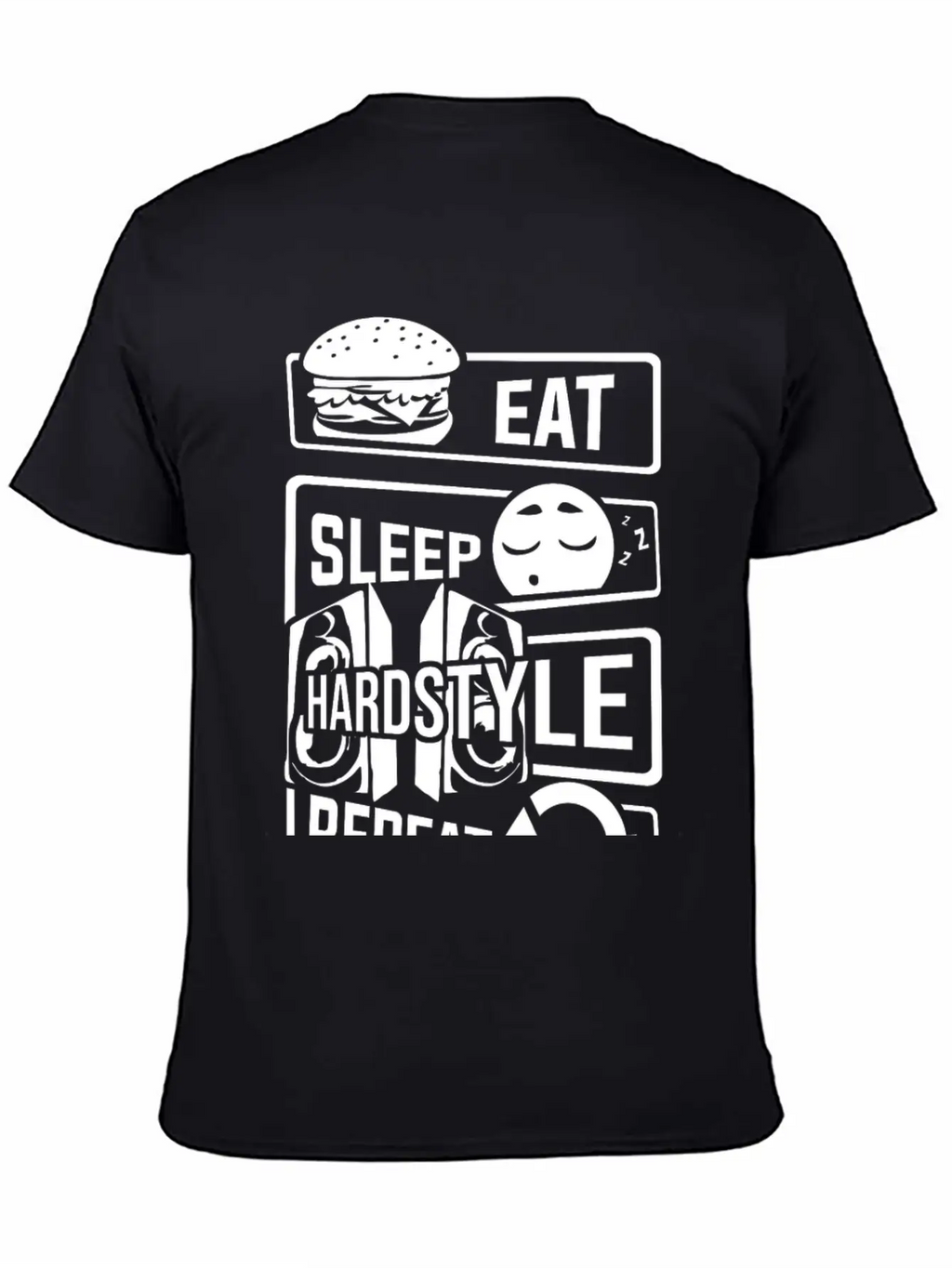 Eat Sleep Hardstyle Repeat - Bass Party Hardbass Relaxed Everyday Tee – Lightweight And Durable Cotton