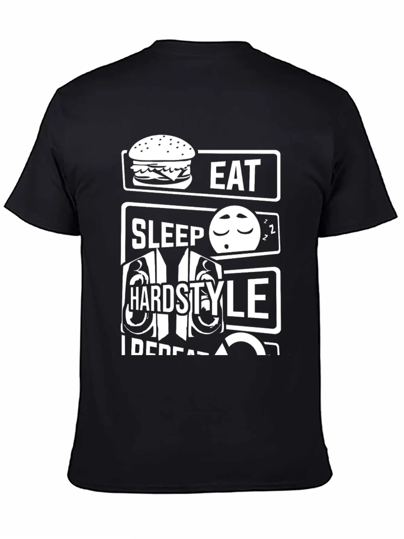 Eat Sleep Hardstyle Repeat - Bass Party Hardbass Relaxed Everyday Tee – Lightweight And Durable Cotton