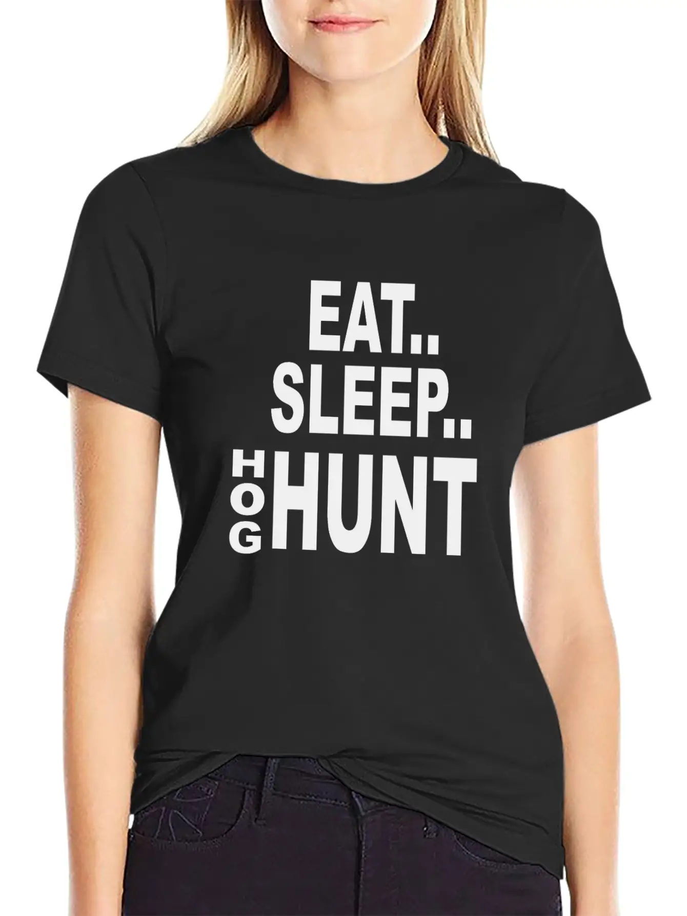 Eat Sleep Hog Hunt Breathable Soft Cotton T-Shirt – Timeless Casual Look