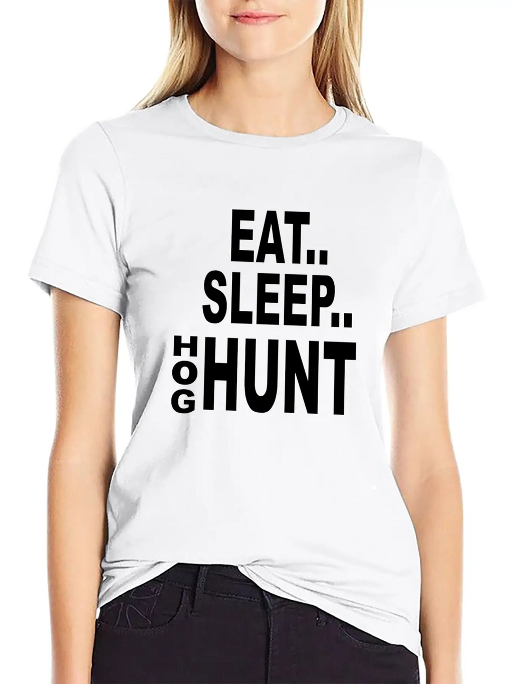 Eat Sleep Hog Hunt Breathable Soft Cotton T-Shirt – Timeless Casual Look