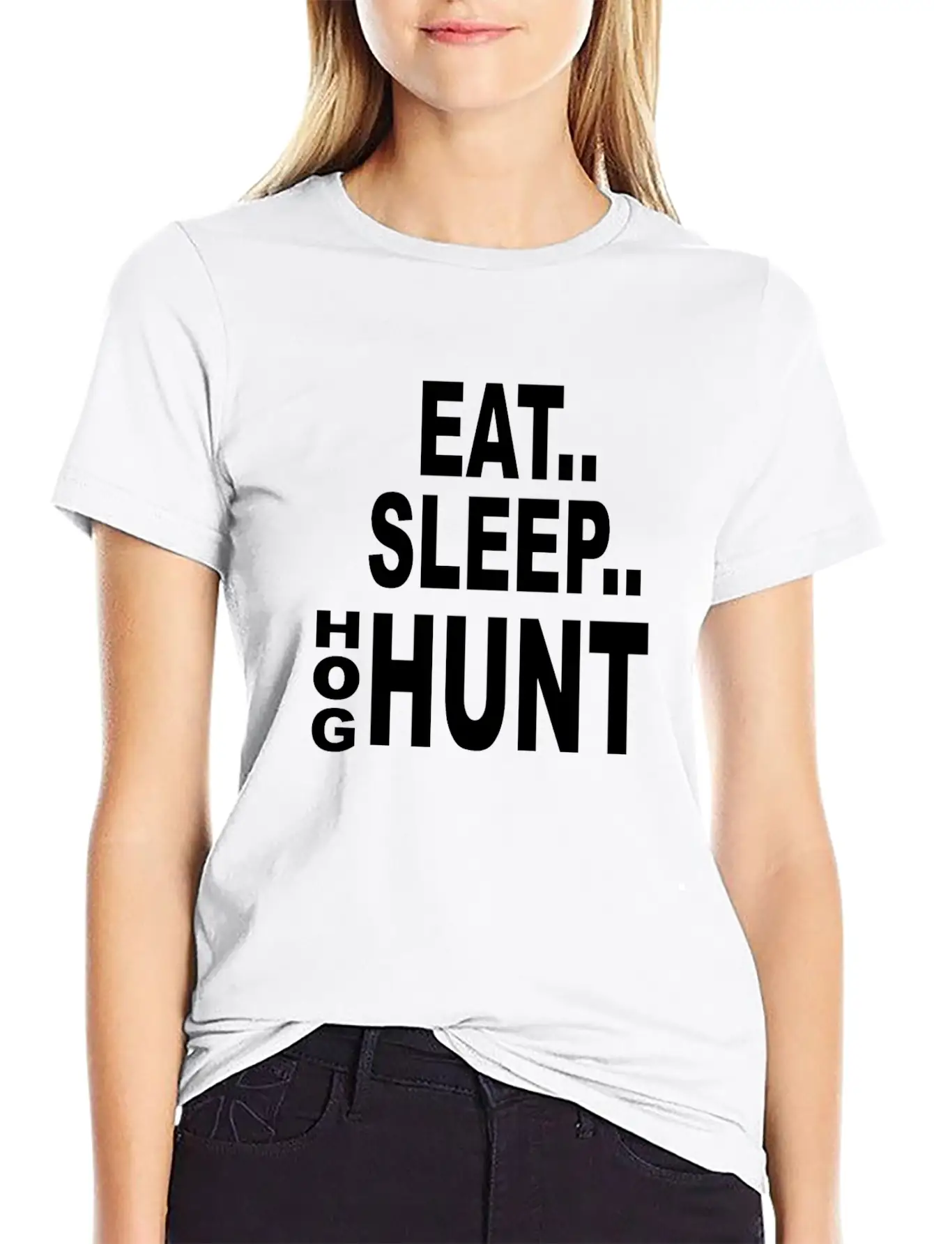 Eat Sleep Hog Hunt Breathable Soft Cotton T-Shirt – Timeless Casual Look
