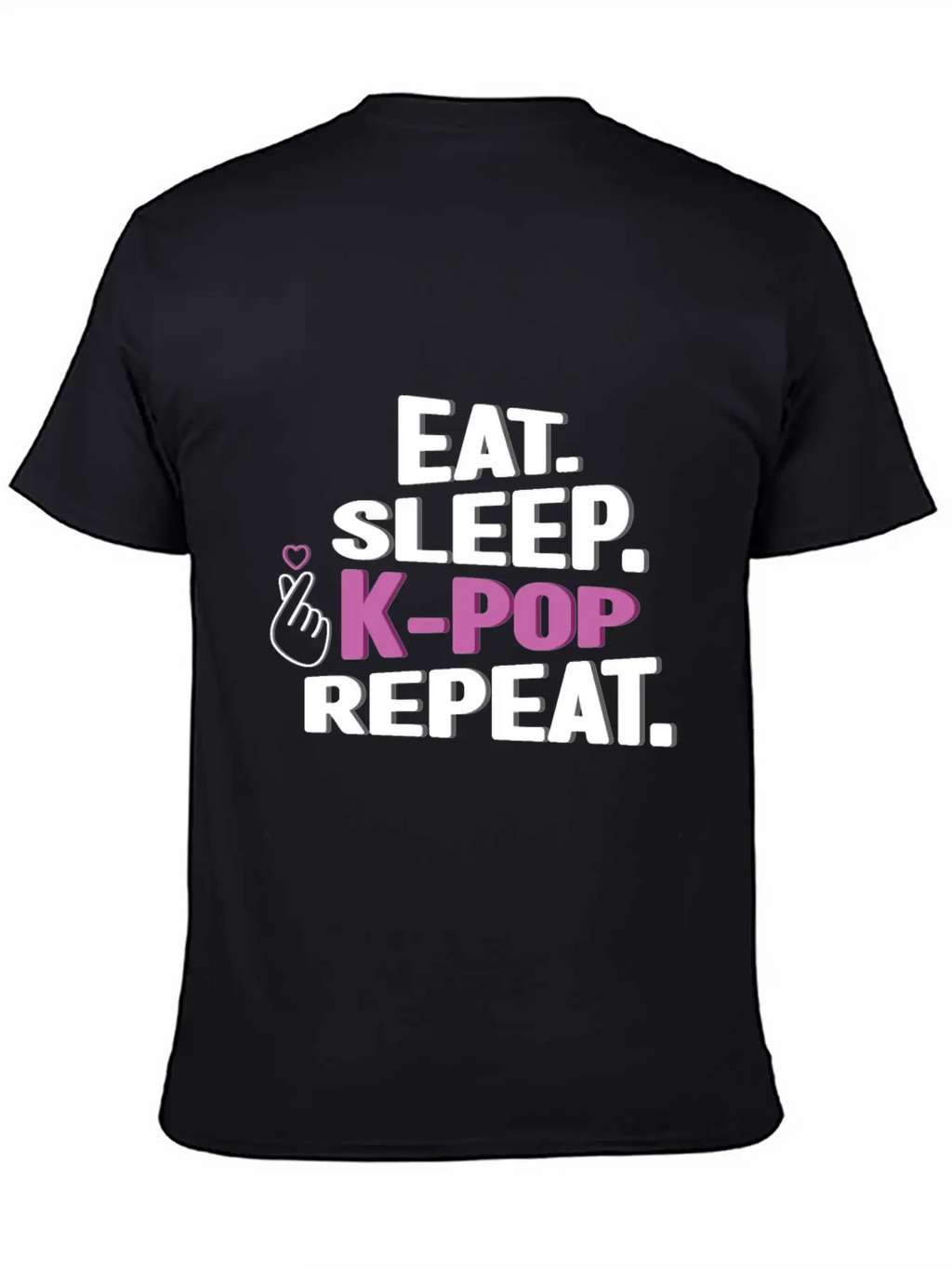 Eat Sleep K-Pop Repeat Korean Music K-Pop Kdrama Relaxed Everyday Tee – Lightweight And Durable Cotton