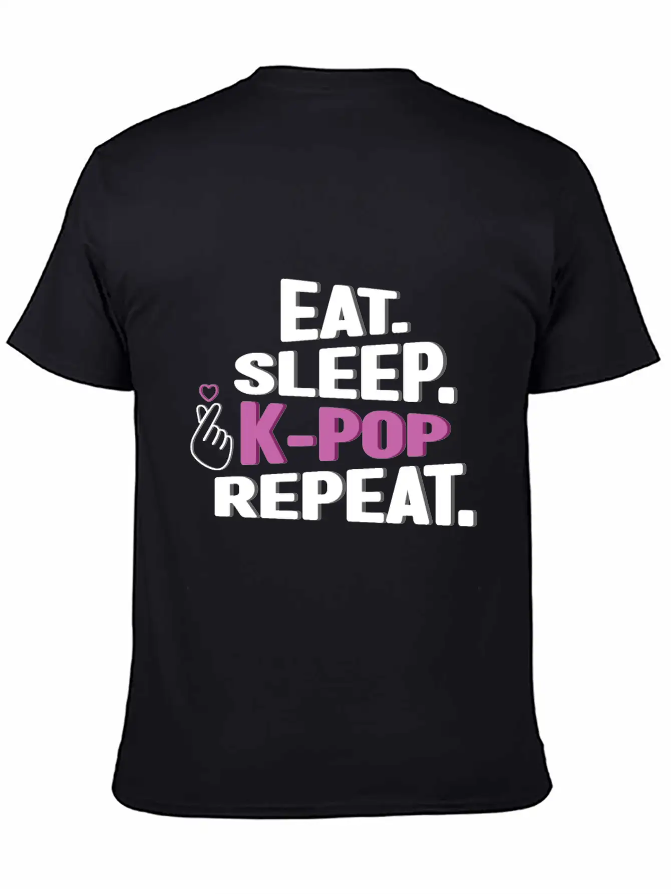 Eat Sleep K-Pop Repeat Korean Music K-Pop Kdrama Relaxed Everyday Tee – Lightweight And Durable Cotton