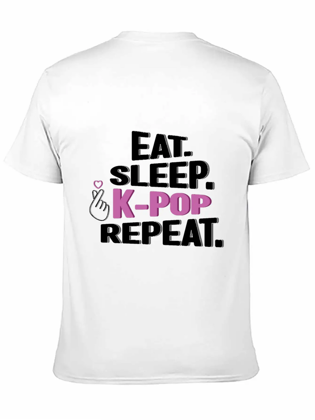 Eat Sleep K-Pop Repeat Korean Music K-Pop Kdrama Relaxed Everyday Tee – Lightweight And Durable Cotton