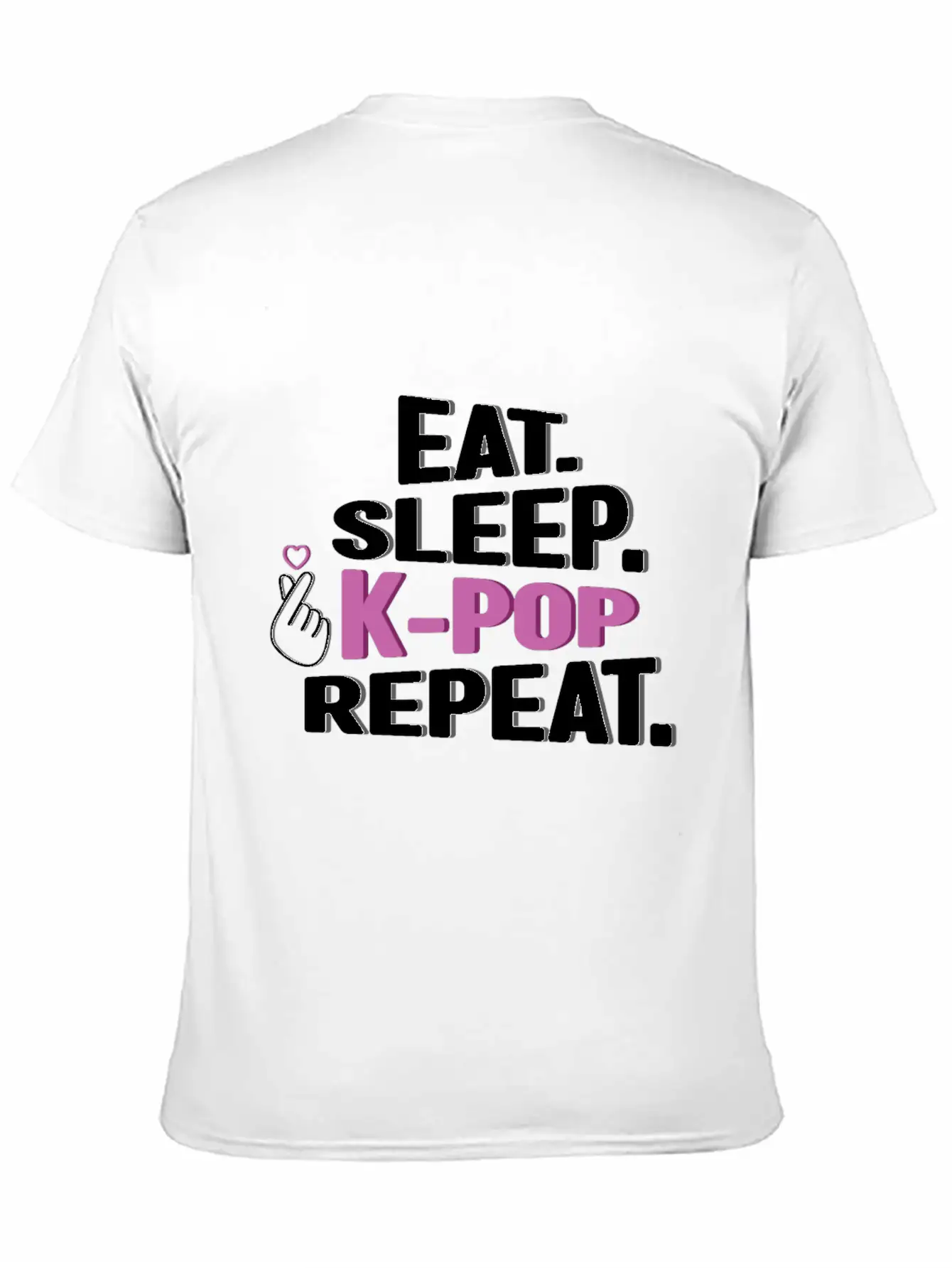 Eat Sleep K-Pop Repeat Korean Music K-Pop Kdrama Relaxed Everyday Tee – Lightweight And Durable Cotton