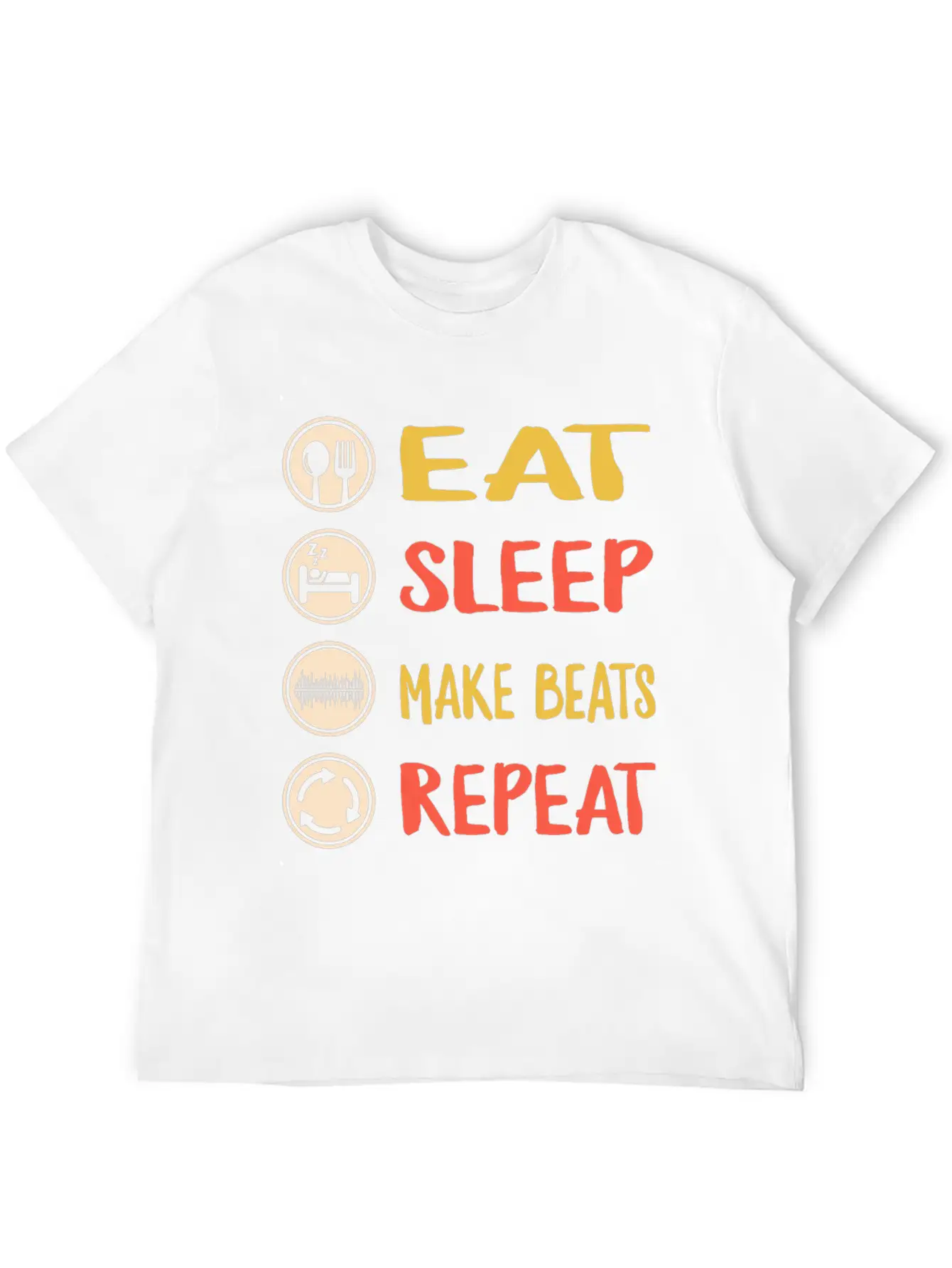 Eat Sleep Make Beats Repeat, DJ Music Shirt, Breathable Graphic T-Shirt – Perfect For Casual Days