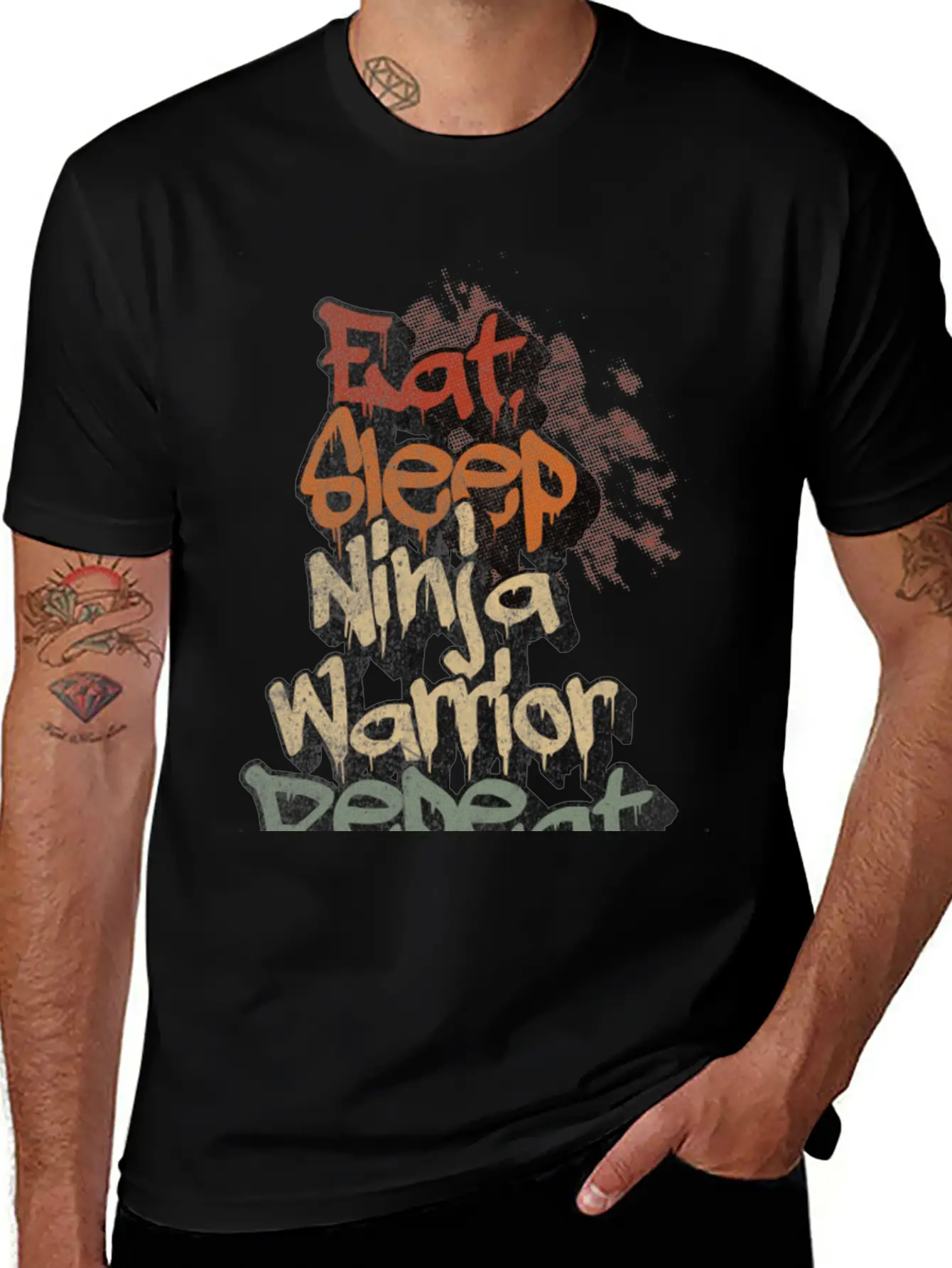 Eat Sleep Ninja Warrior Repeat Vintage Classic Cotton Tee – Unisex Comfort For Any Season