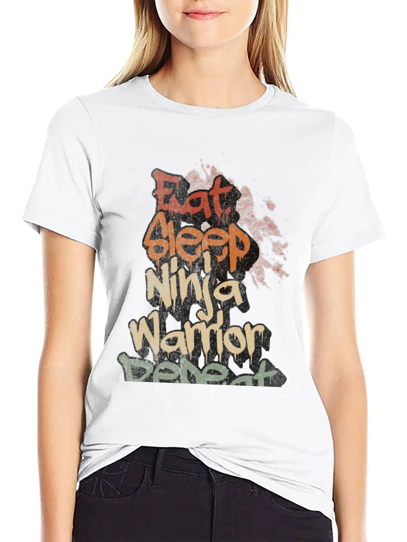 Eat Sleep Ninja Warrior Repeat Vintage Classic Cotton Tee – Unisex Comfort For Any Season