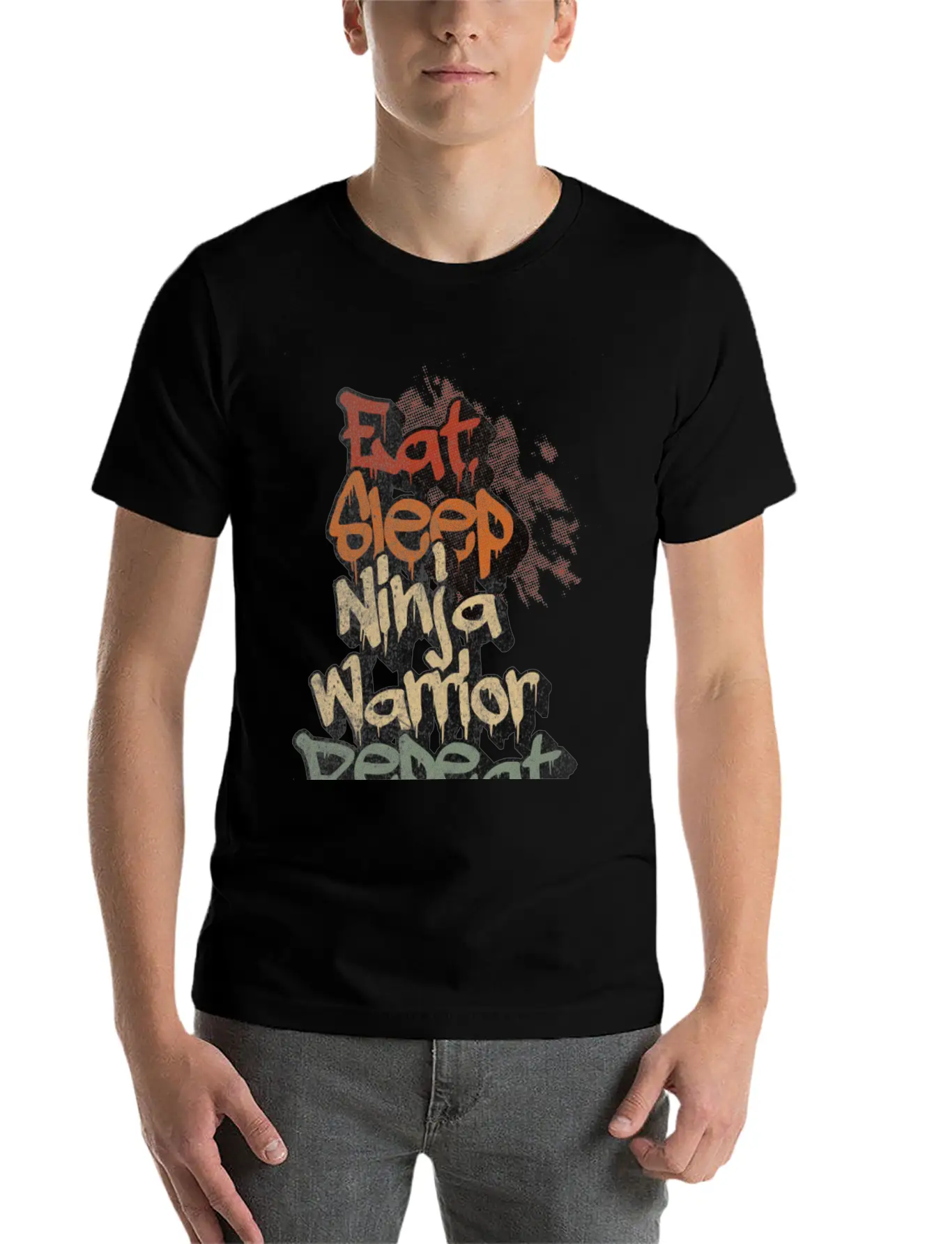 Eat Sleep Ninja Warrior Repeat Vintage Classic Cotton Tee – Unisex Comfort For Any Season