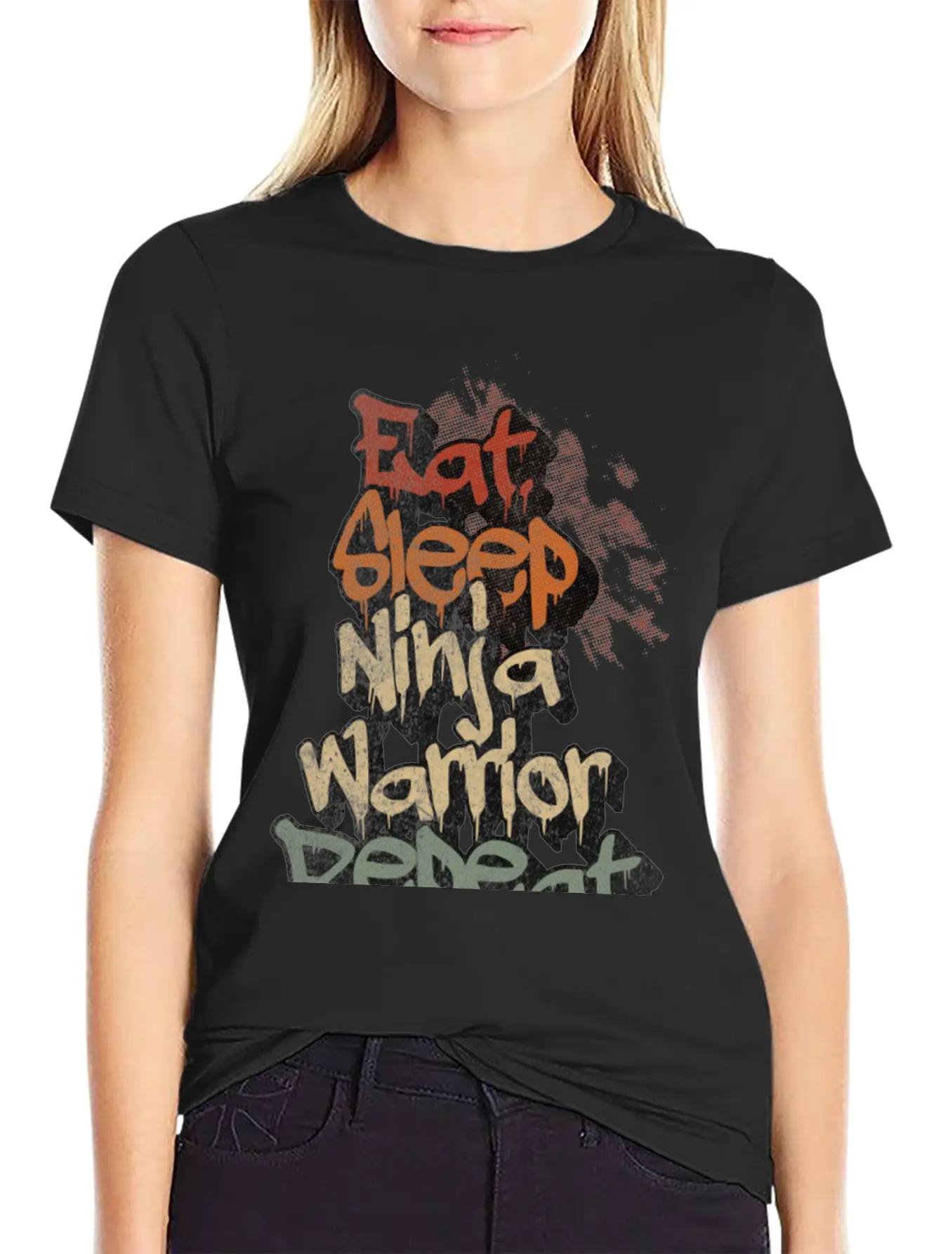 Eat Sleep Ninja Warrior Repeat Vintage Classic Cotton Tee – Unisex Comfort For Any Season