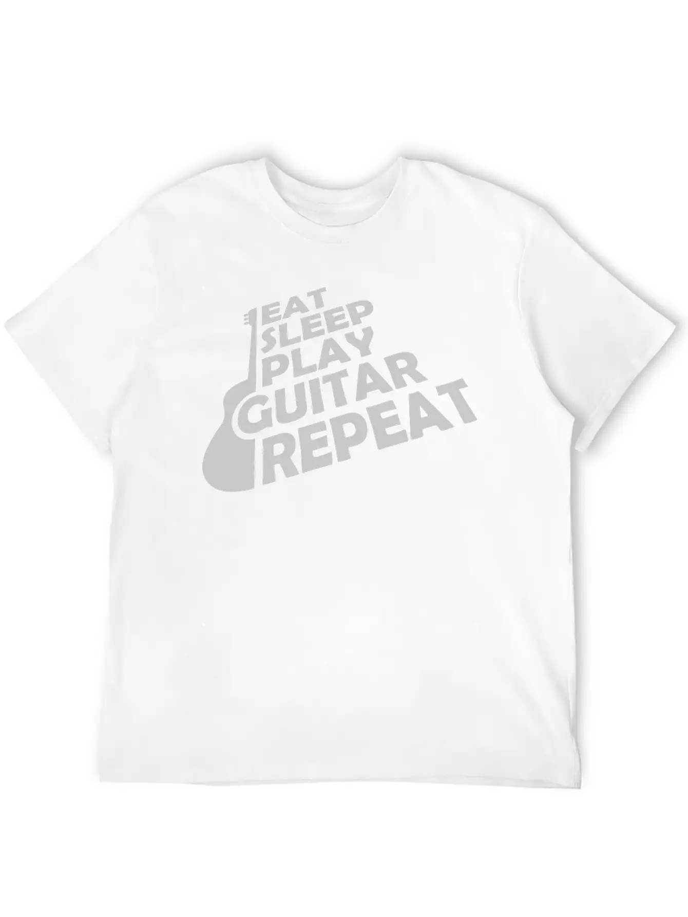 Eat Sleep Play Guitar Essential Cotton Tee For Daily Outfits – Unisex Style